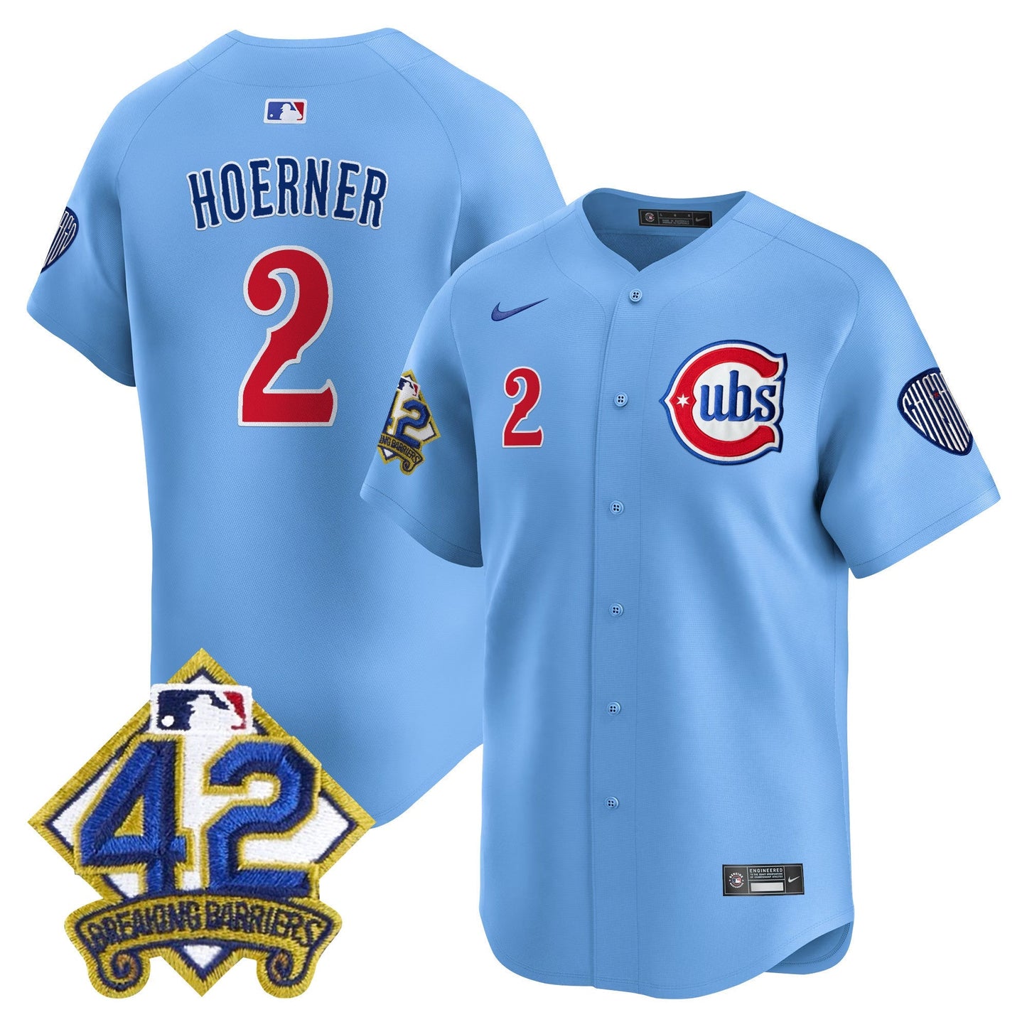 Men's Chicago Cubs 2025 Jackie Robinson Patch Vapor Premier Limited Jersey - All Stitched