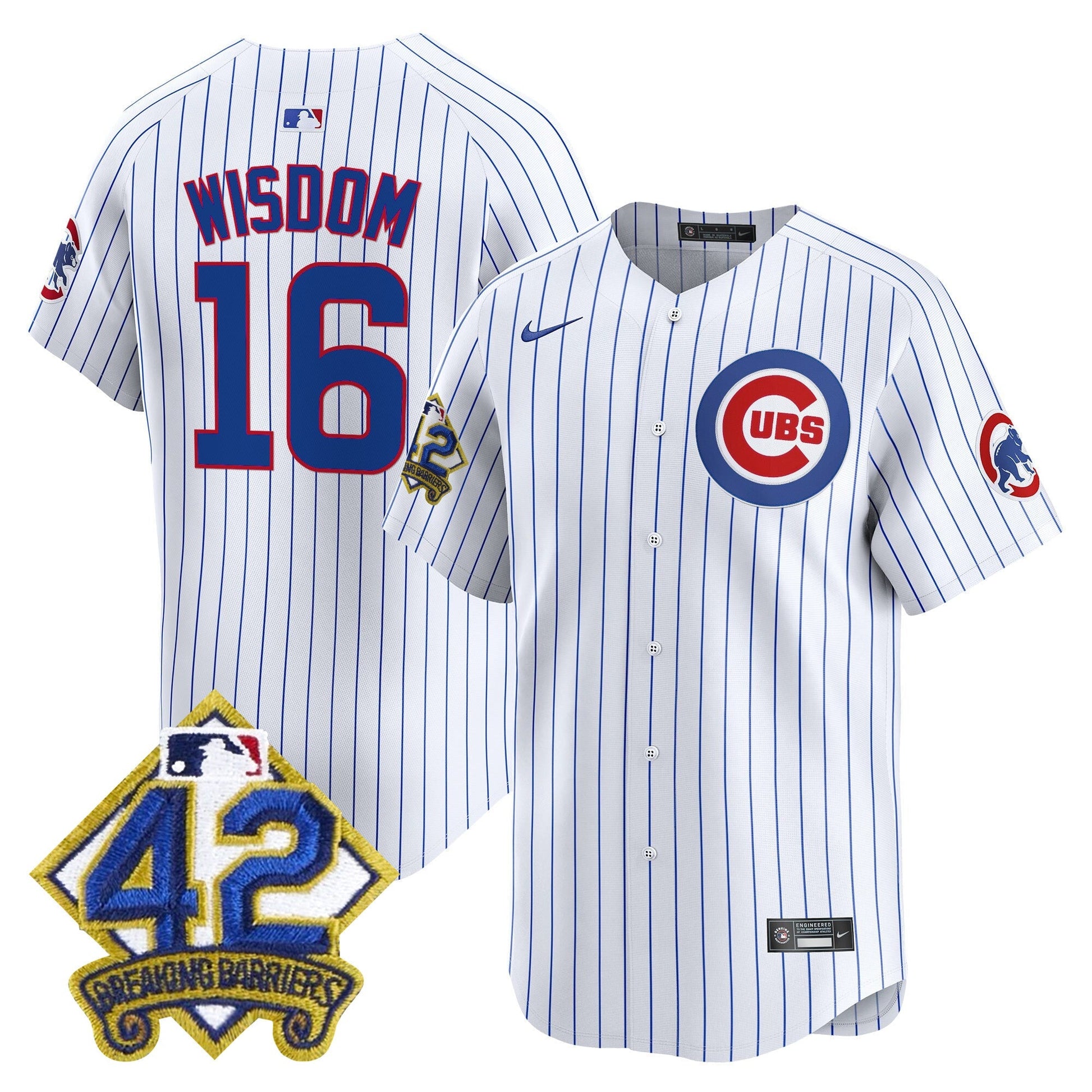 Men's Chicago Cubs 2025 Jackie Robinson Patch Vapor Premier Limited Jersey - All Stitched
