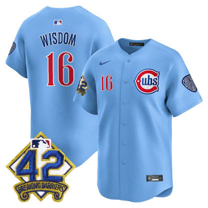 Men's Chicago Cubs 2025 Jackie Robinson Patch Vapor Premier Limited Jersey - All Stitched