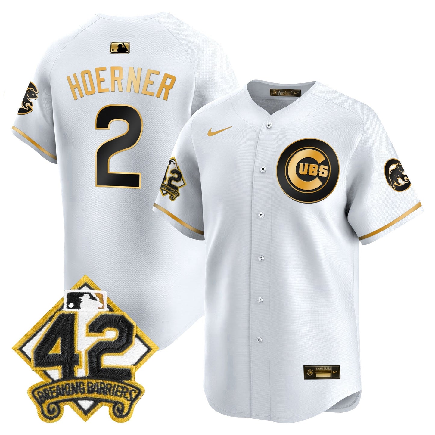 Men's Chicago Cubs 2025 Jackie Robinson Patch Vapor Premier Limited Jersey - All Stitched