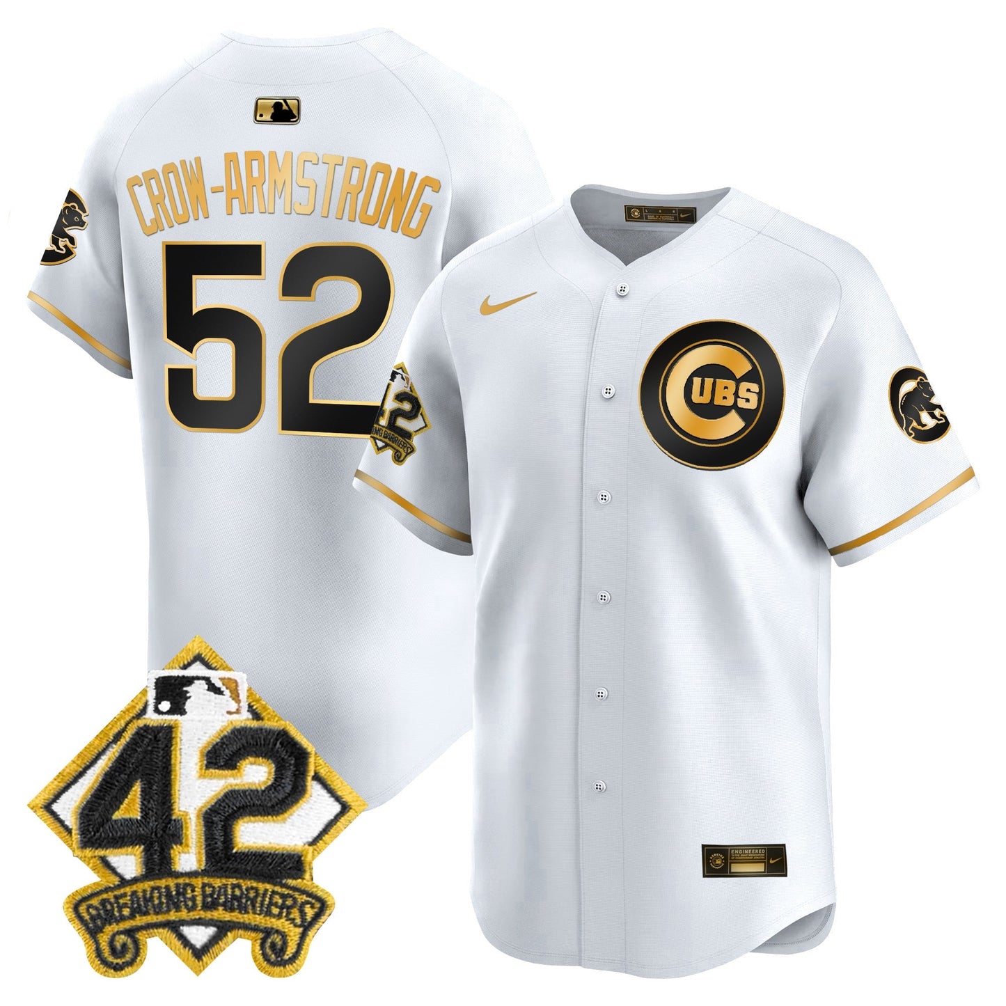 Men's Chicago Cubs 2025 Jackie Robinson Patch Vapor Premier Limited Jersey - All Stitched