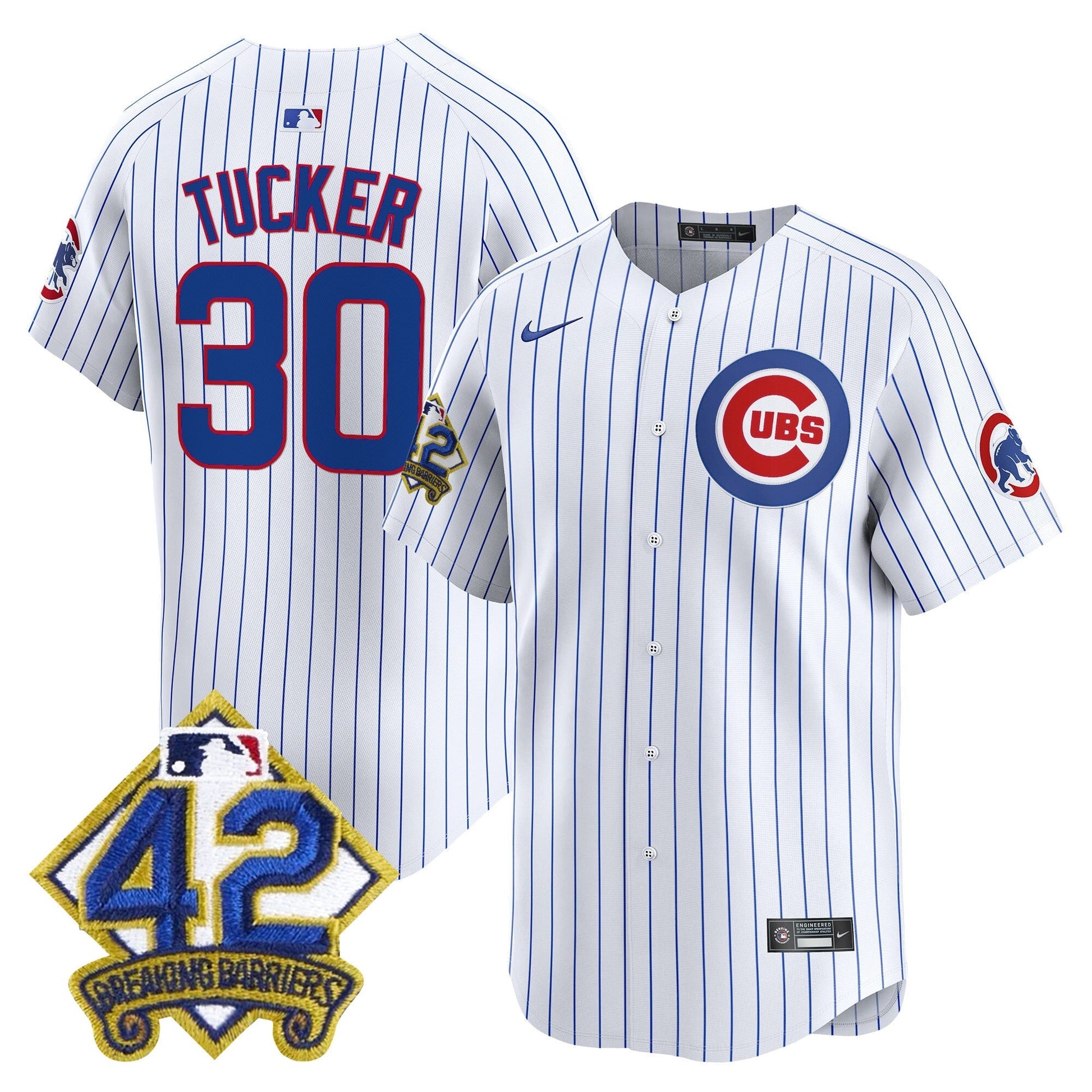 Men's Chicago Cubs 2025 Jackie Robinson Patch Vapor Premier Limited Jersey - All Stitched