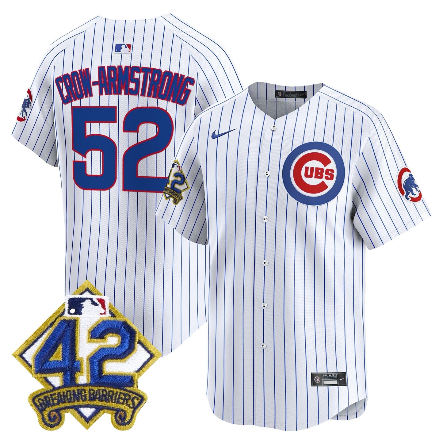 Men's Chicago Cubs 2025 Jackie Robinson Patch Vapor Premier Limited Jersey - All Stitched