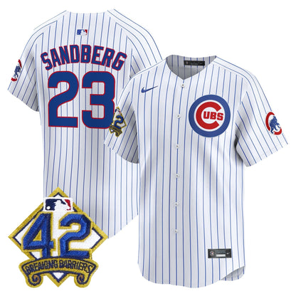 Men's Chicago Cubs 2025 Jackie Robinson Patch Vapor Premier Limited Jersey - All Stitched