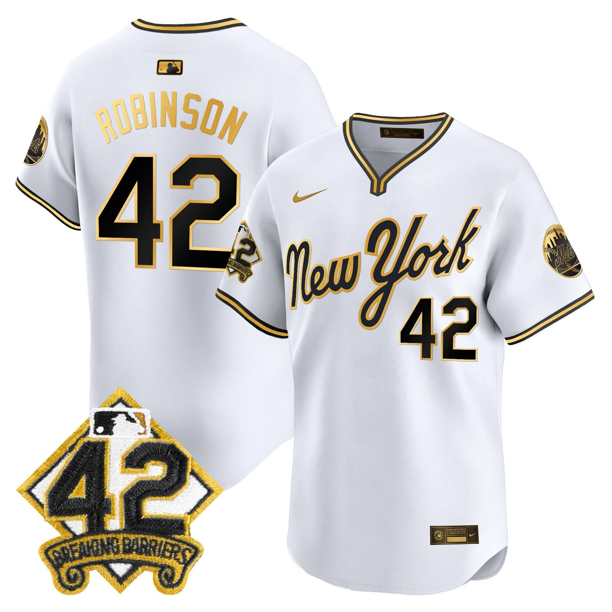 Men's New York Mets 2025 Jackie Robinson Patch Road Alternate Jersey – All Stitched