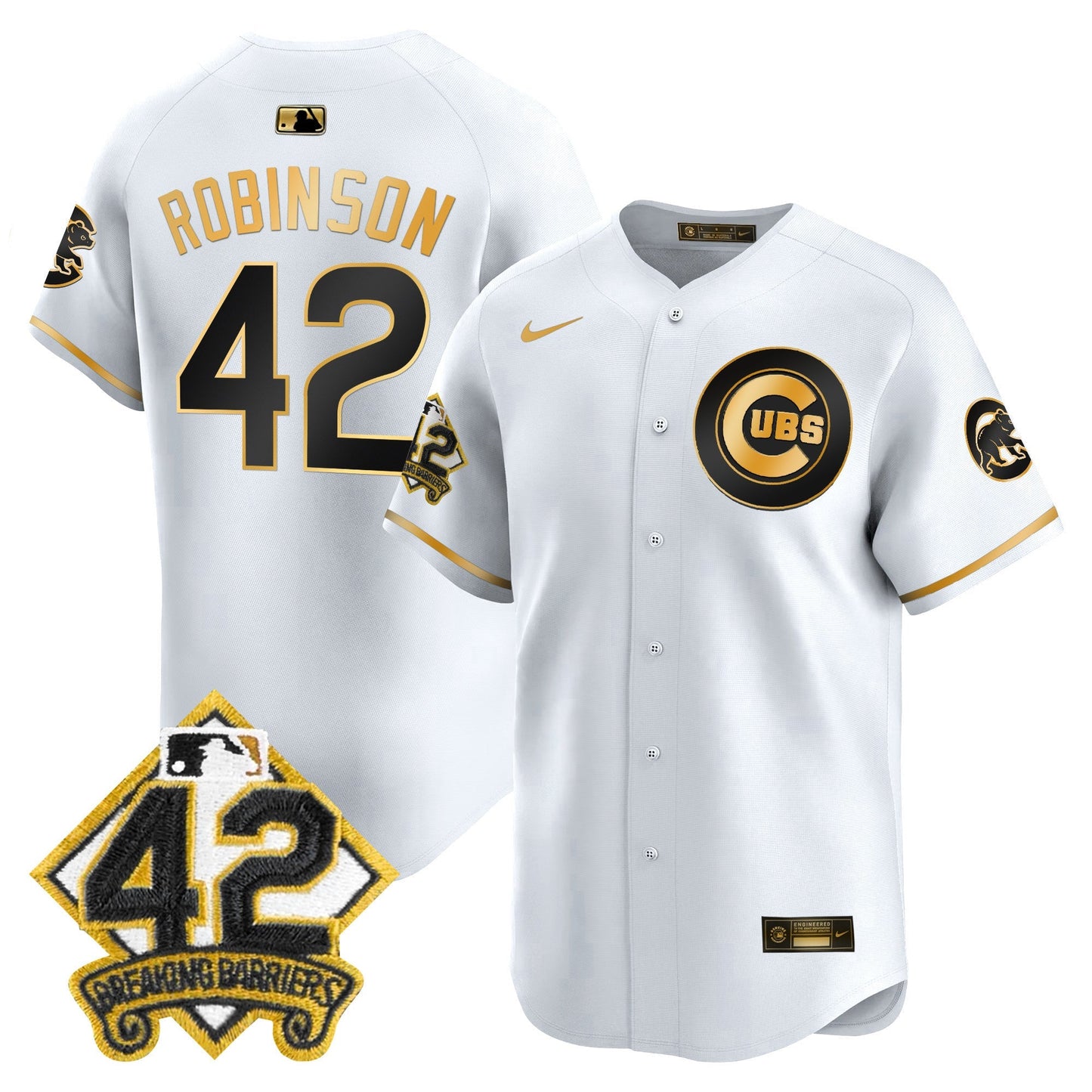 Men's Chicago Cubs 2025 Jackie Robinson Patch Vapor Premier Limited Jersey - All Stitched