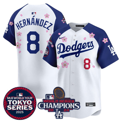 Men's Dodgers Tokyo Series 2025 World Series Champions Patch Vapor Premier Limited Jersey - Stitched