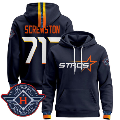 Men's Houston Astros 2025 City Connect Pullover Hoodie - All Stitched