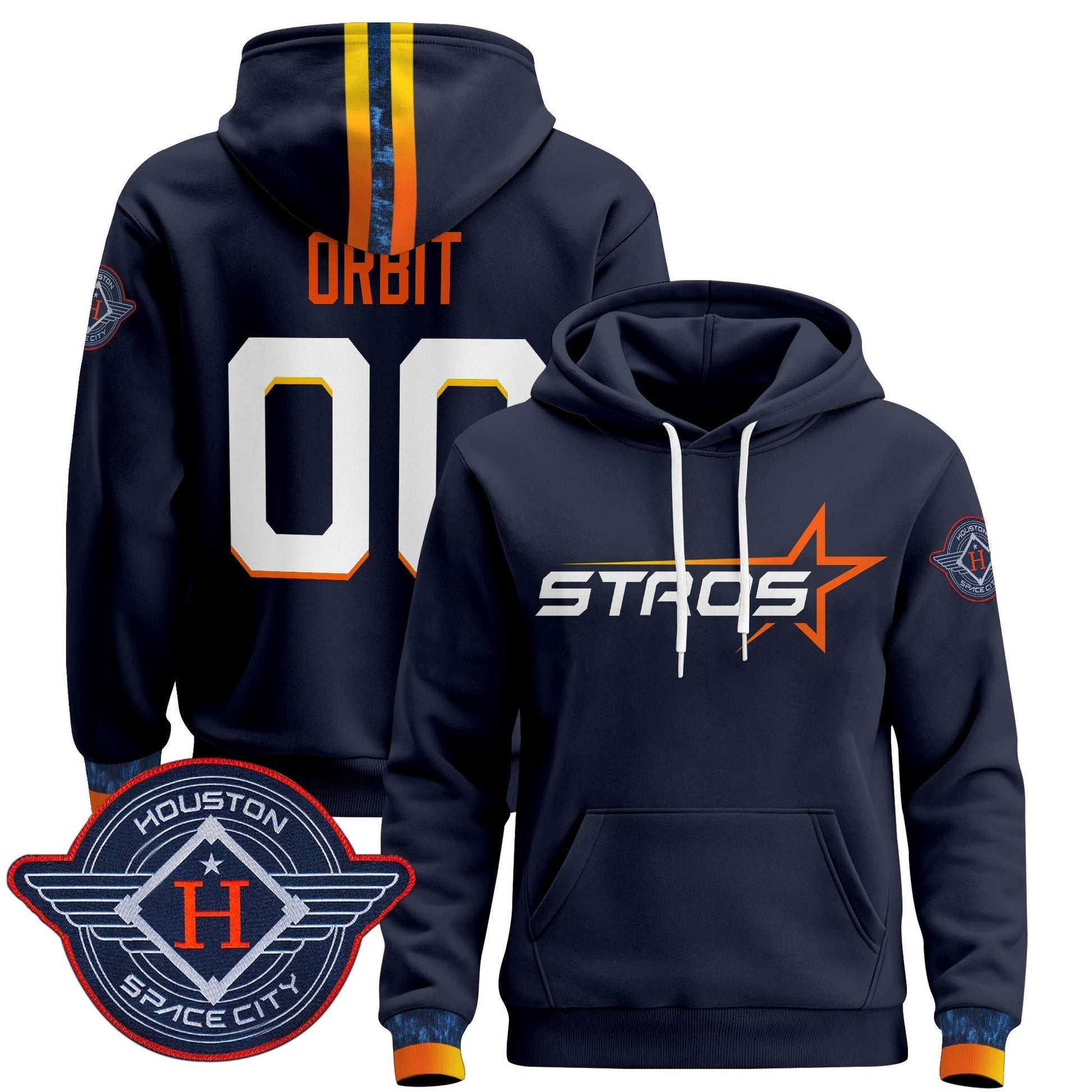 Men's Houston Astros 2025 City Connect Pullover Hoodie - All Stitched