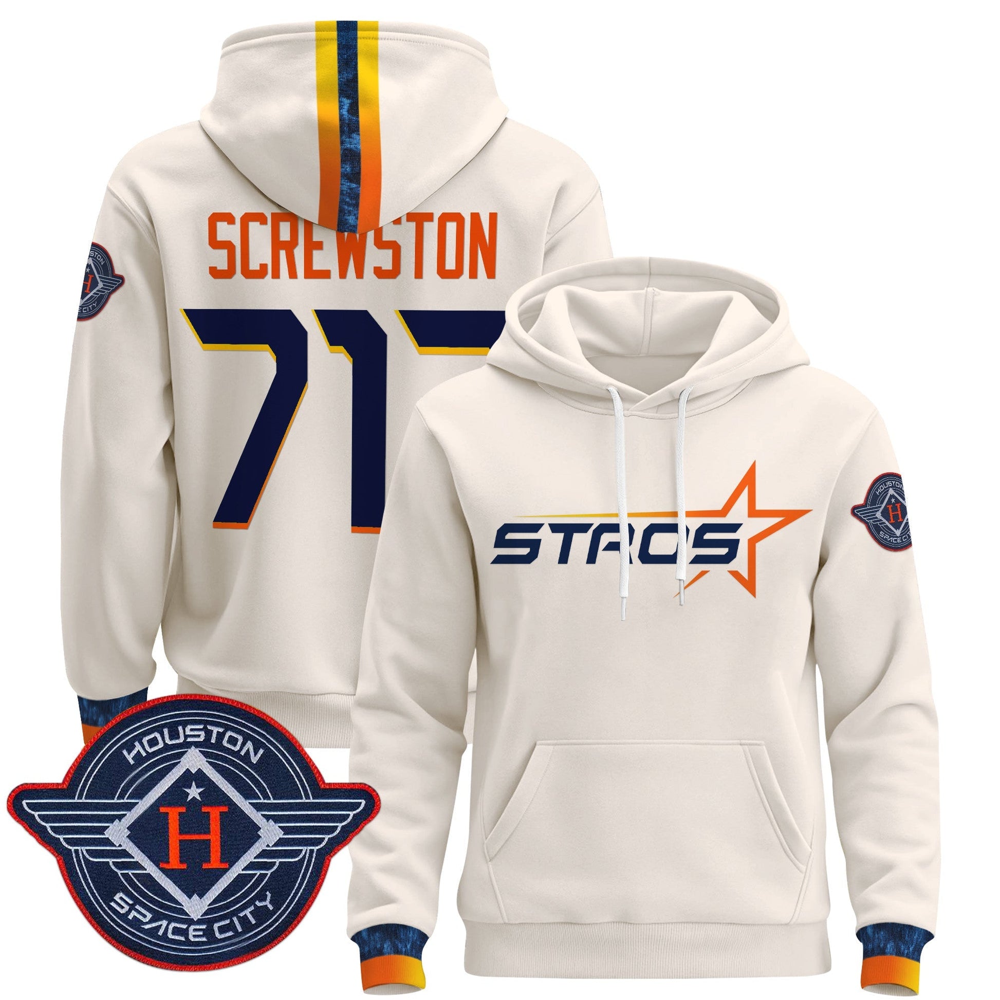 Men's Houston Astros 2025 City Connect Pullover Hoodie - All Stitched
