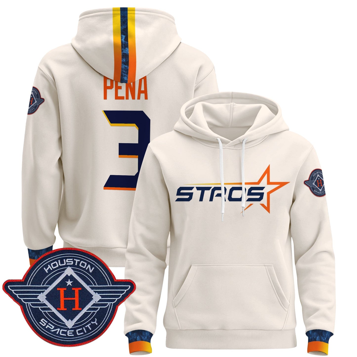 Men's Houston Astros 2025 City Connect Pullover Hoodie - All Stitched
