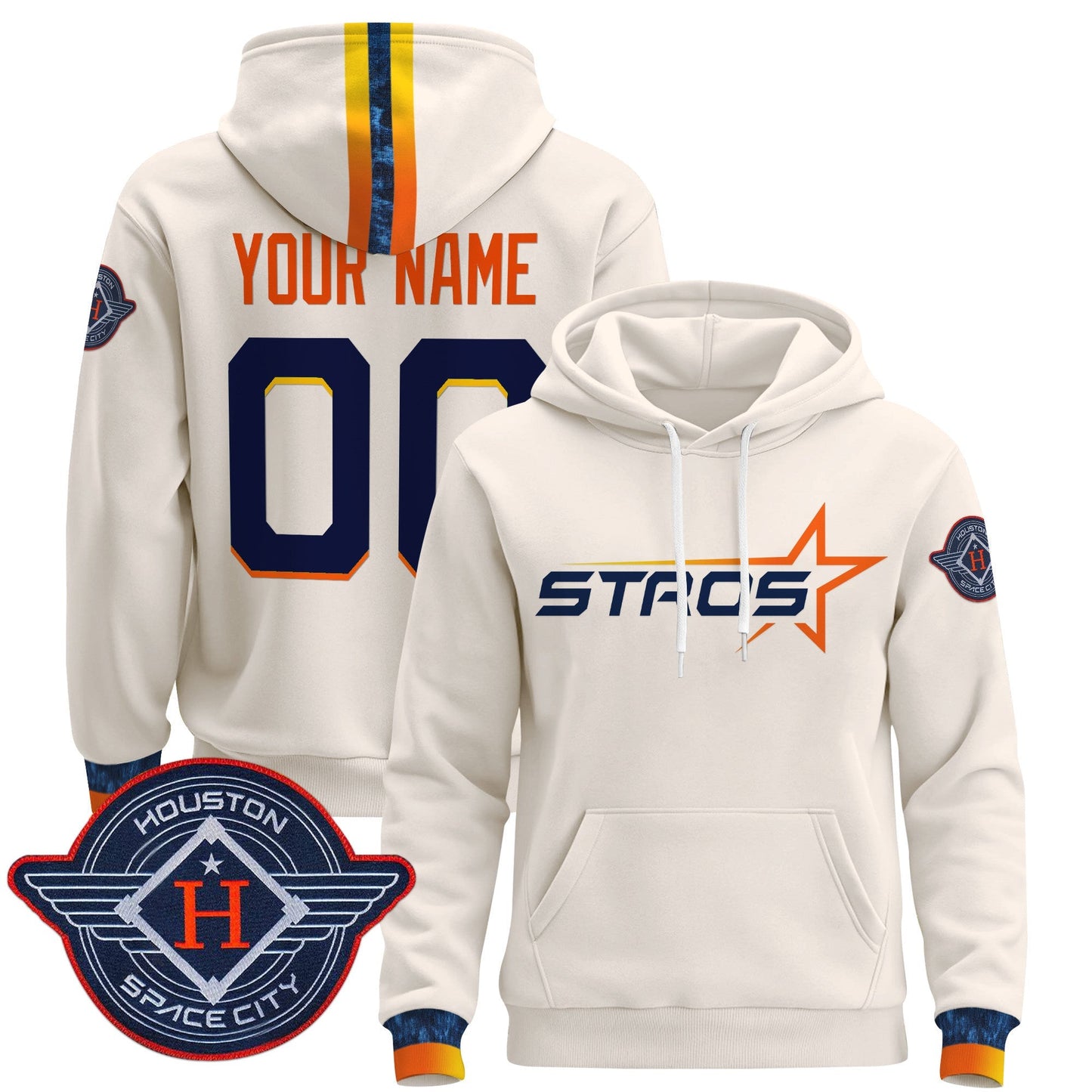 Houston Astros 2025 City Connect Pullover Custom Hoodie - All Stitched