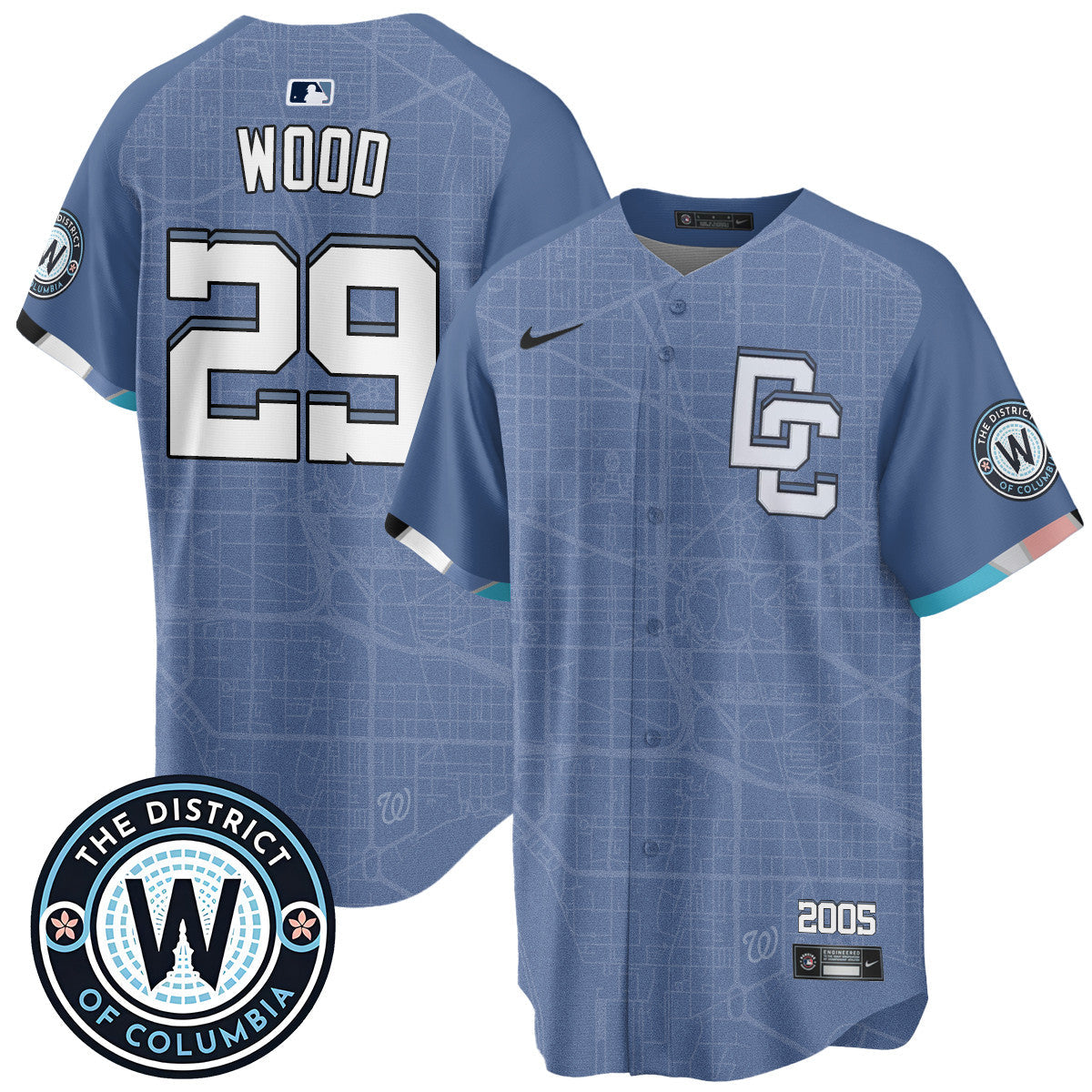 Men's Washington Nationals 2025 City Connect Limited Jersey - All Stitched