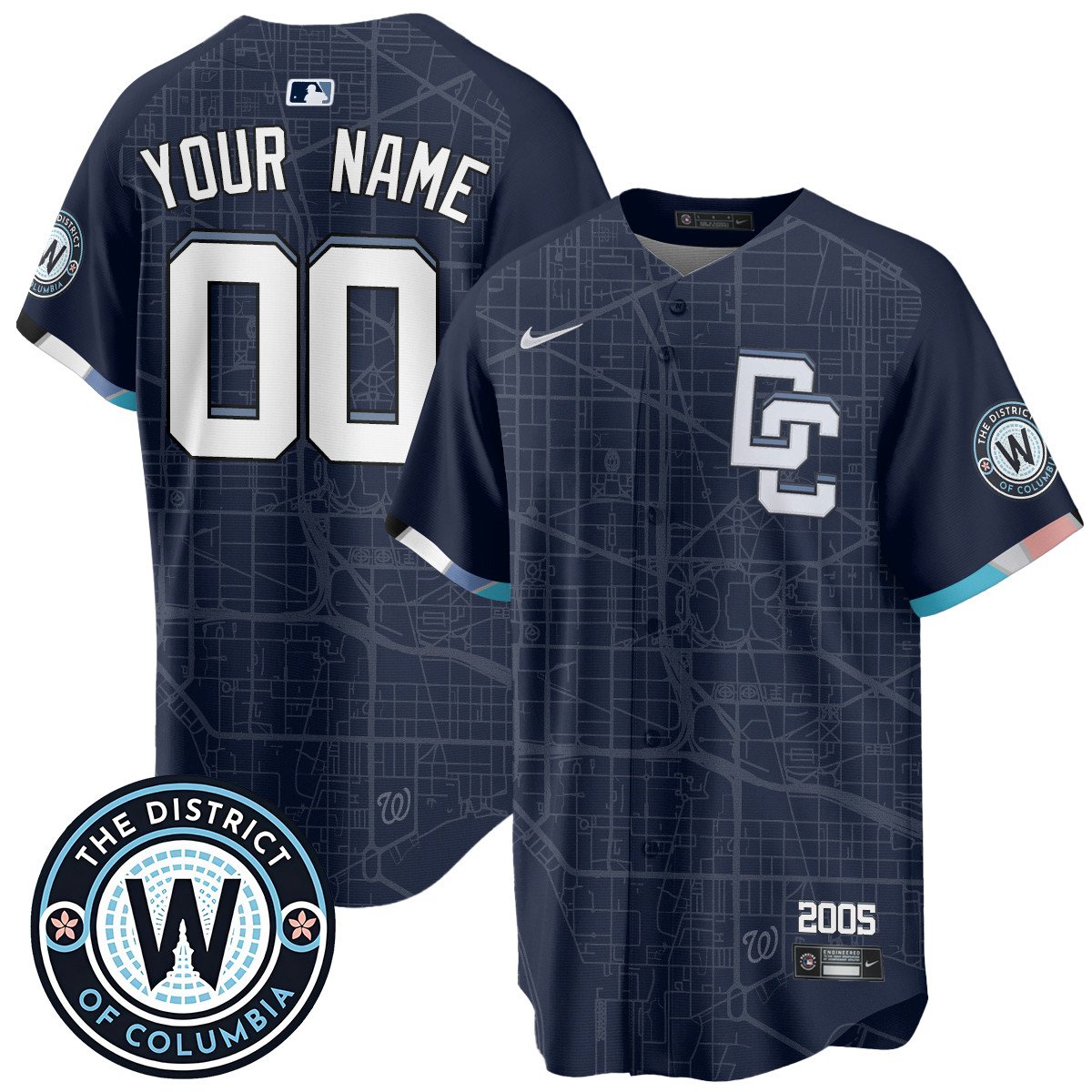Custom Name/Number Washington Nationals 2025 City Connect Limited Jersey - All Stitched