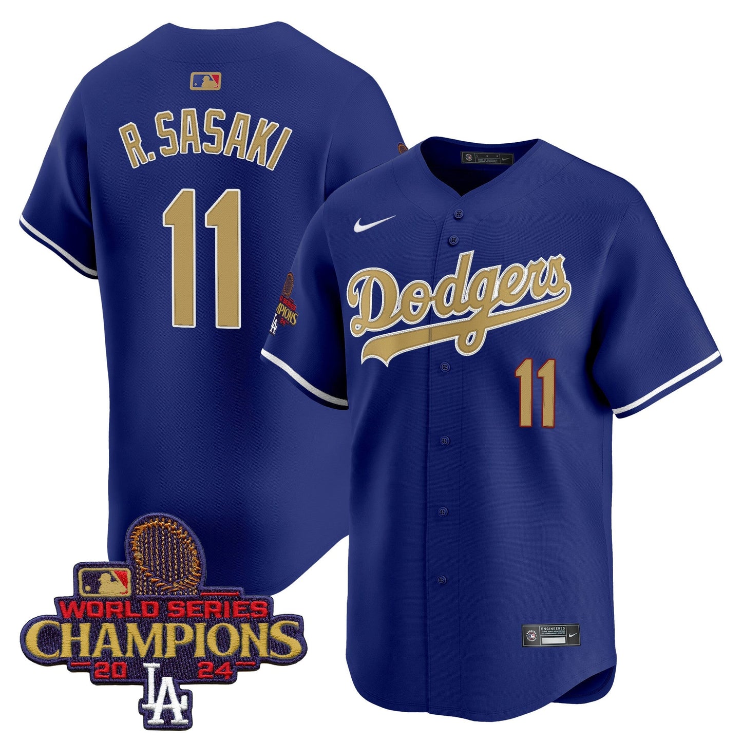 Men's Dodgers 2025 Gold Vapor Premier Limited Jersey - All Stitched