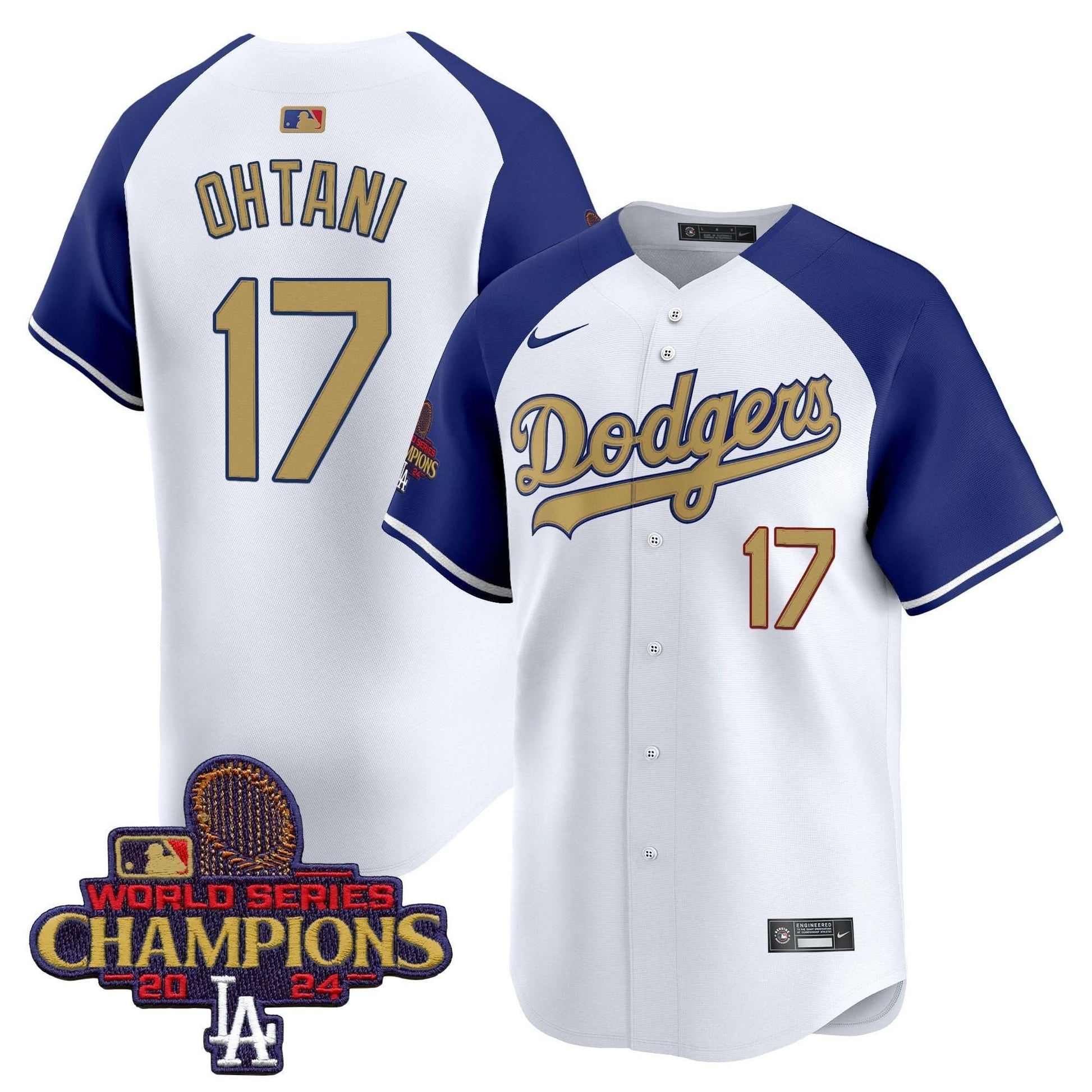 Men's Dodgers 2025 Gold Vapor Premier Limited Jersey - All Stitched