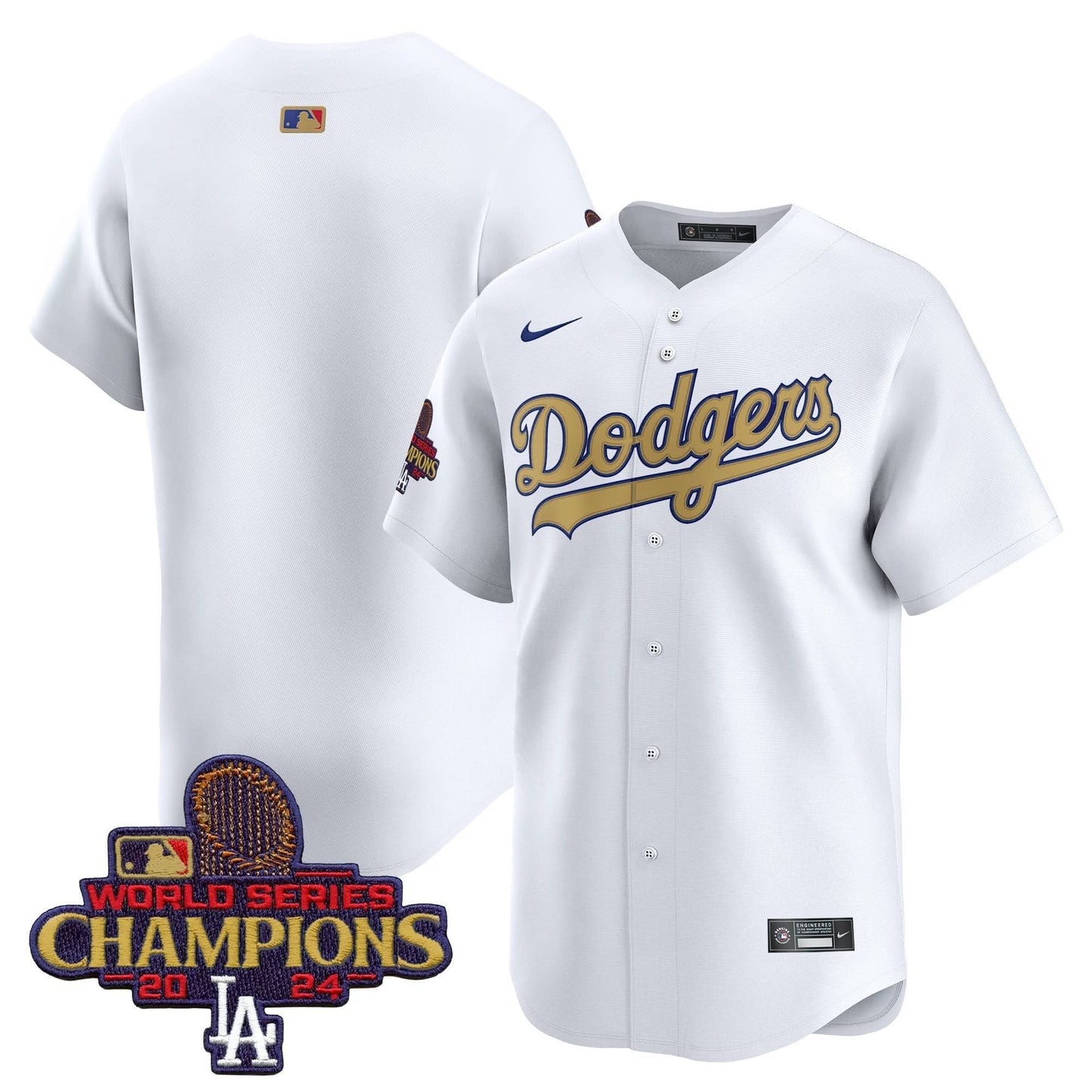 Men's Dodgers 2025 Gold Vapor Premier Limited Jersey - All Stitched