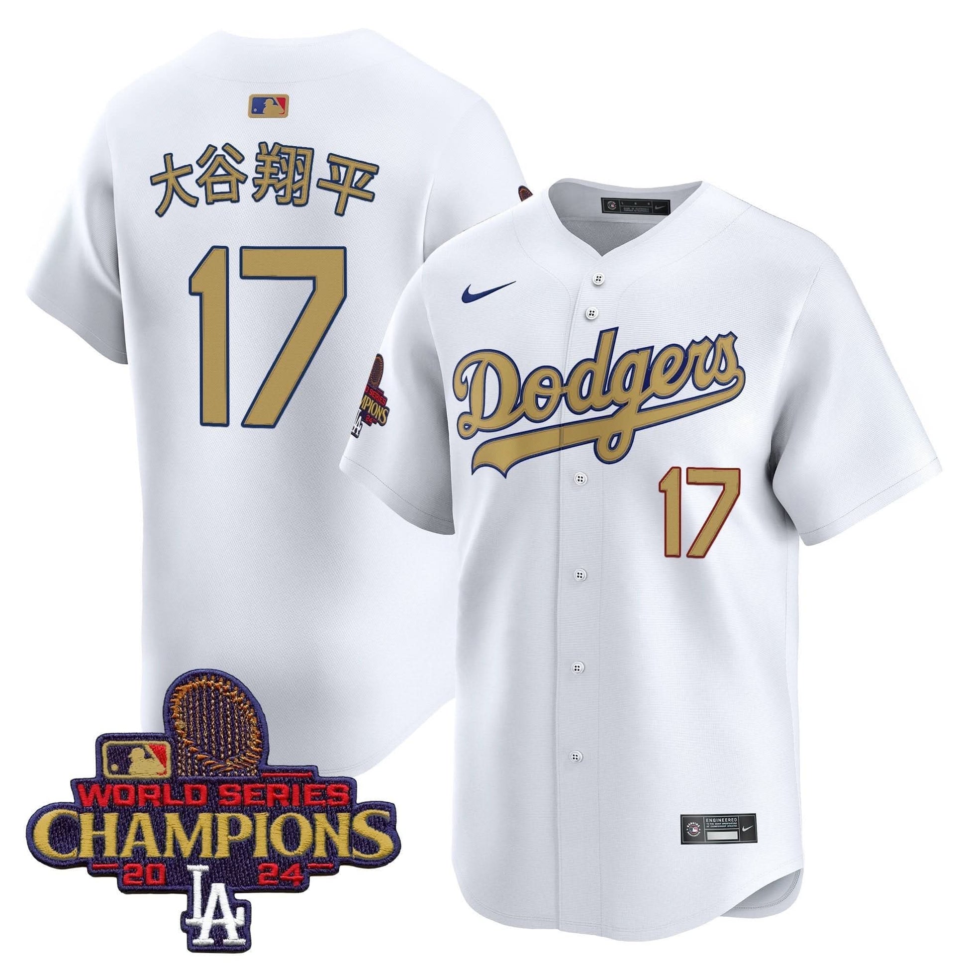 Men's Dodgers 2025 Gold Vapor Premier Limited Jersey - All Stitched