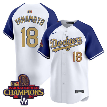 Men's Dodgers 2025 Gold Vapor Premier Limited Jersey - All Stitched