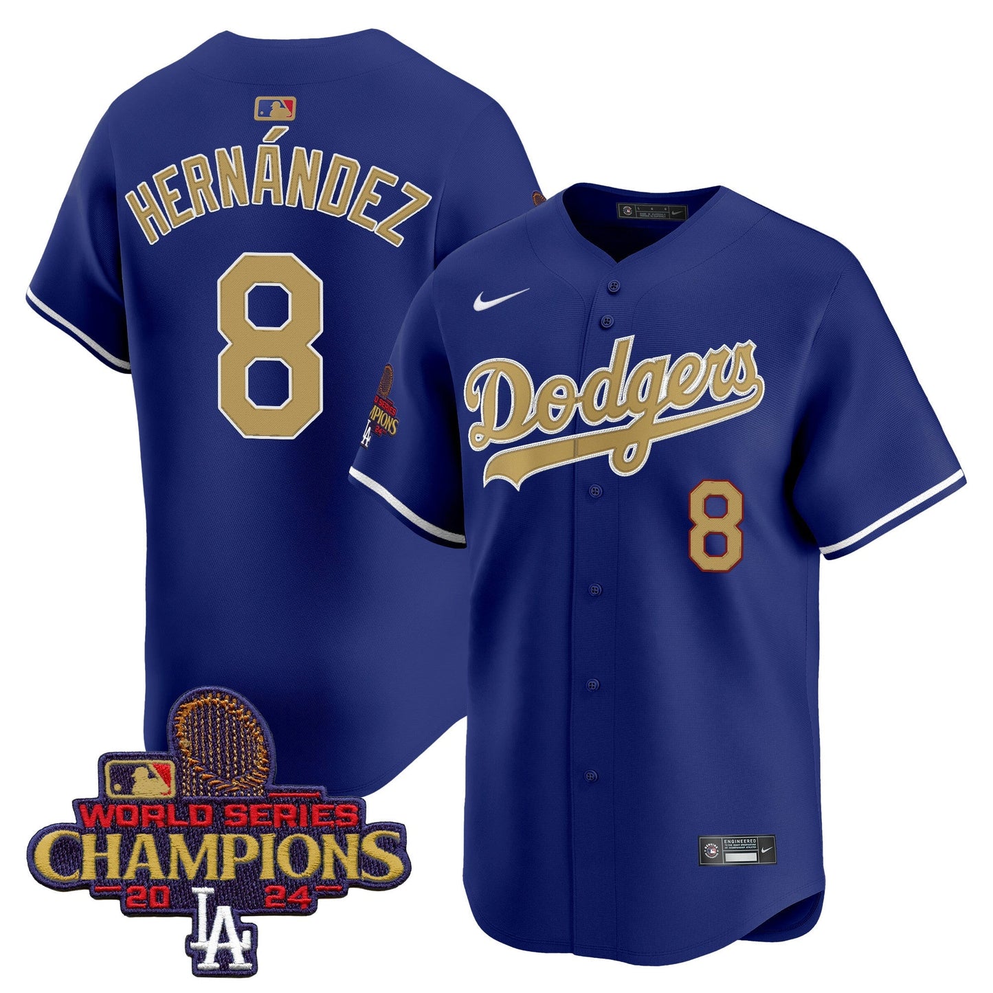 Men's Dodgers 2025 Gold Vapor Premier Limited Jersey - All Stitched