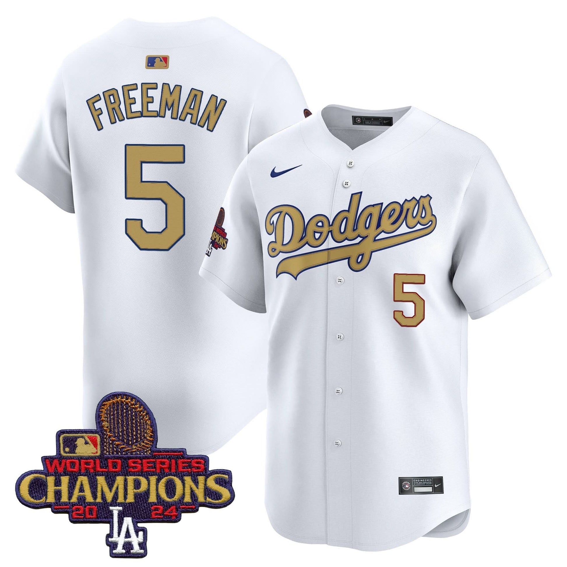 Men's Dodgers 2025 Gold Vapor Premier Limited Jersey - All Stitched