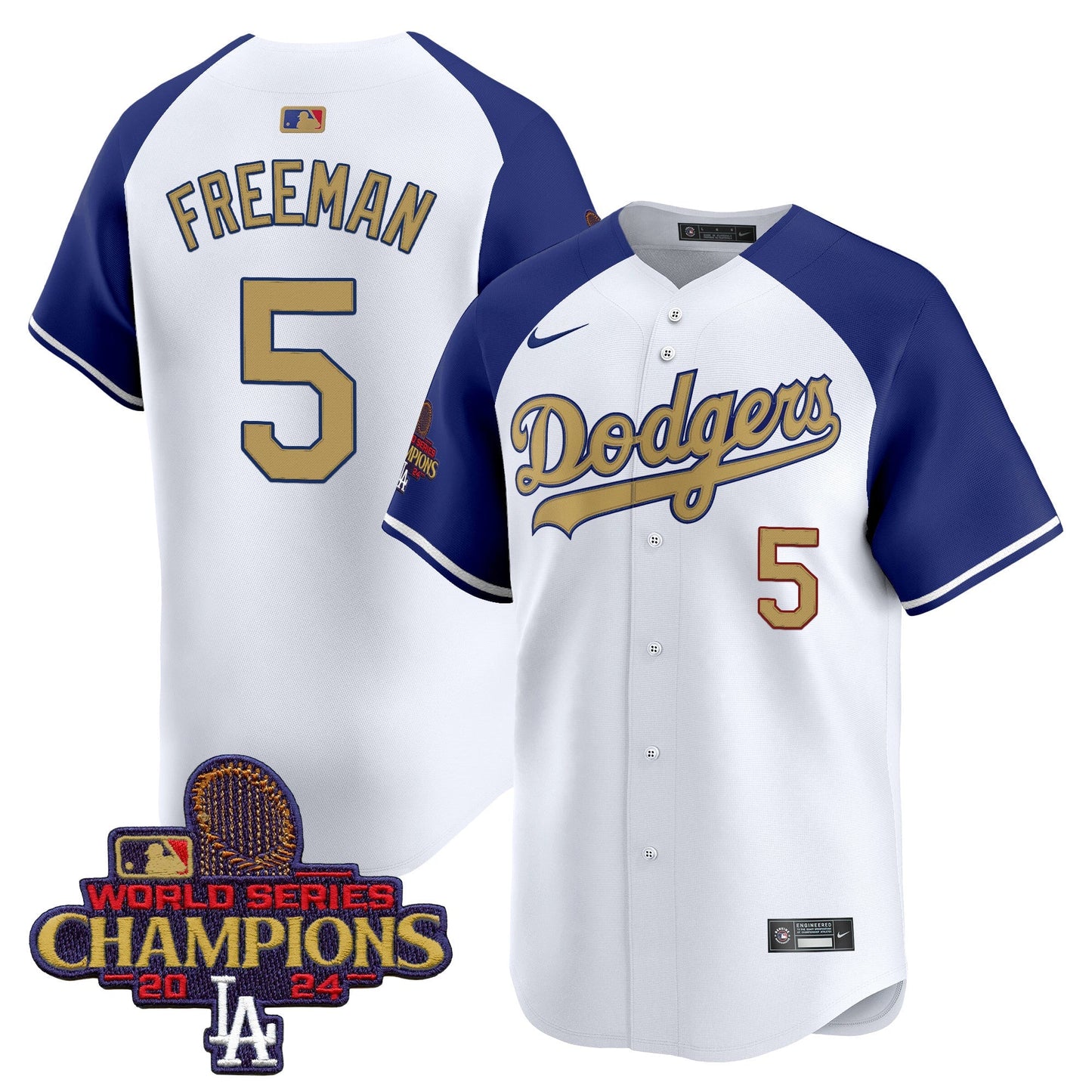 Men's Dodgers 2025 Gold Vapor Premier Limited Jersey - All Stitched