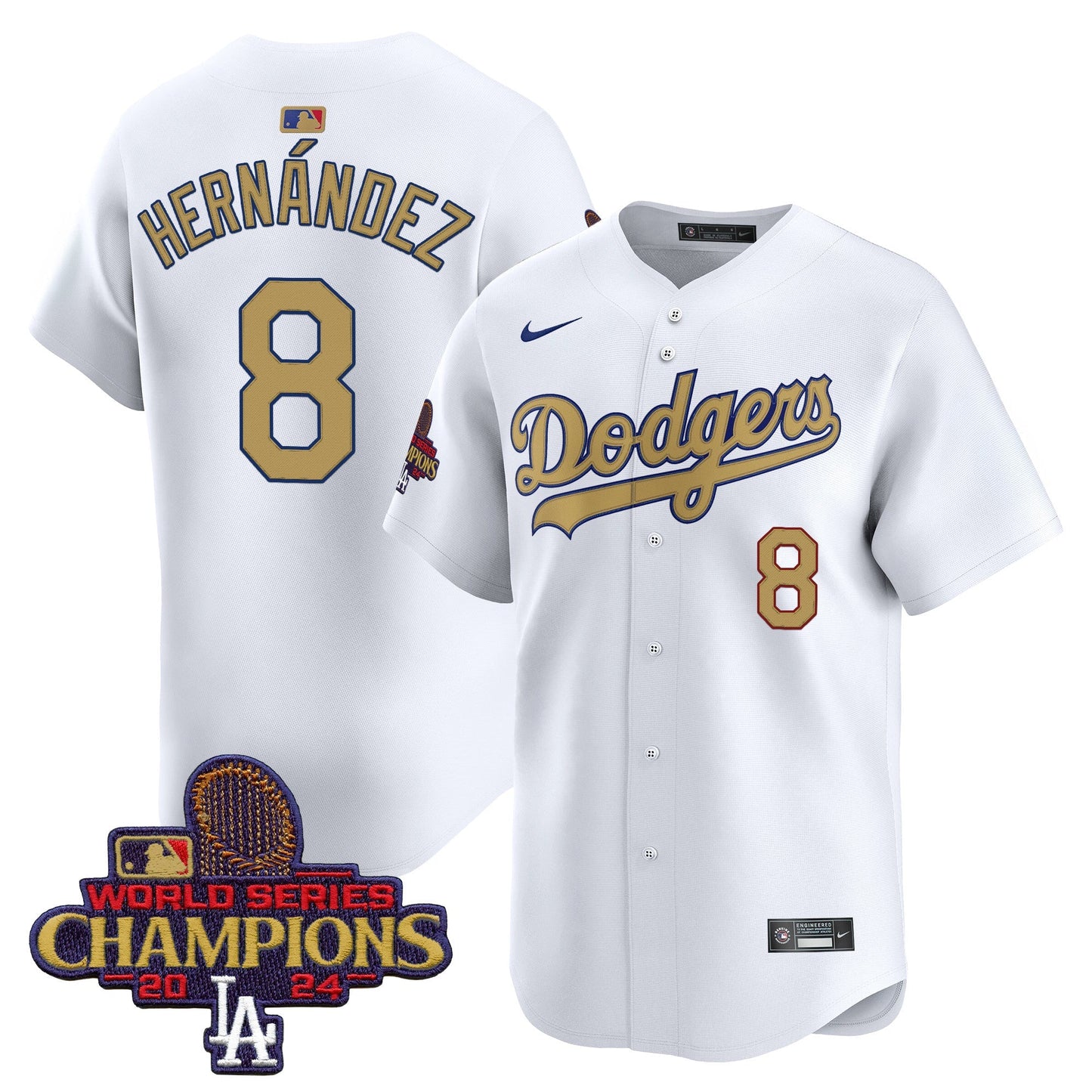 Men's Dodgers 2025 Gold Vapor Premier Limited Jersey - All Stitched