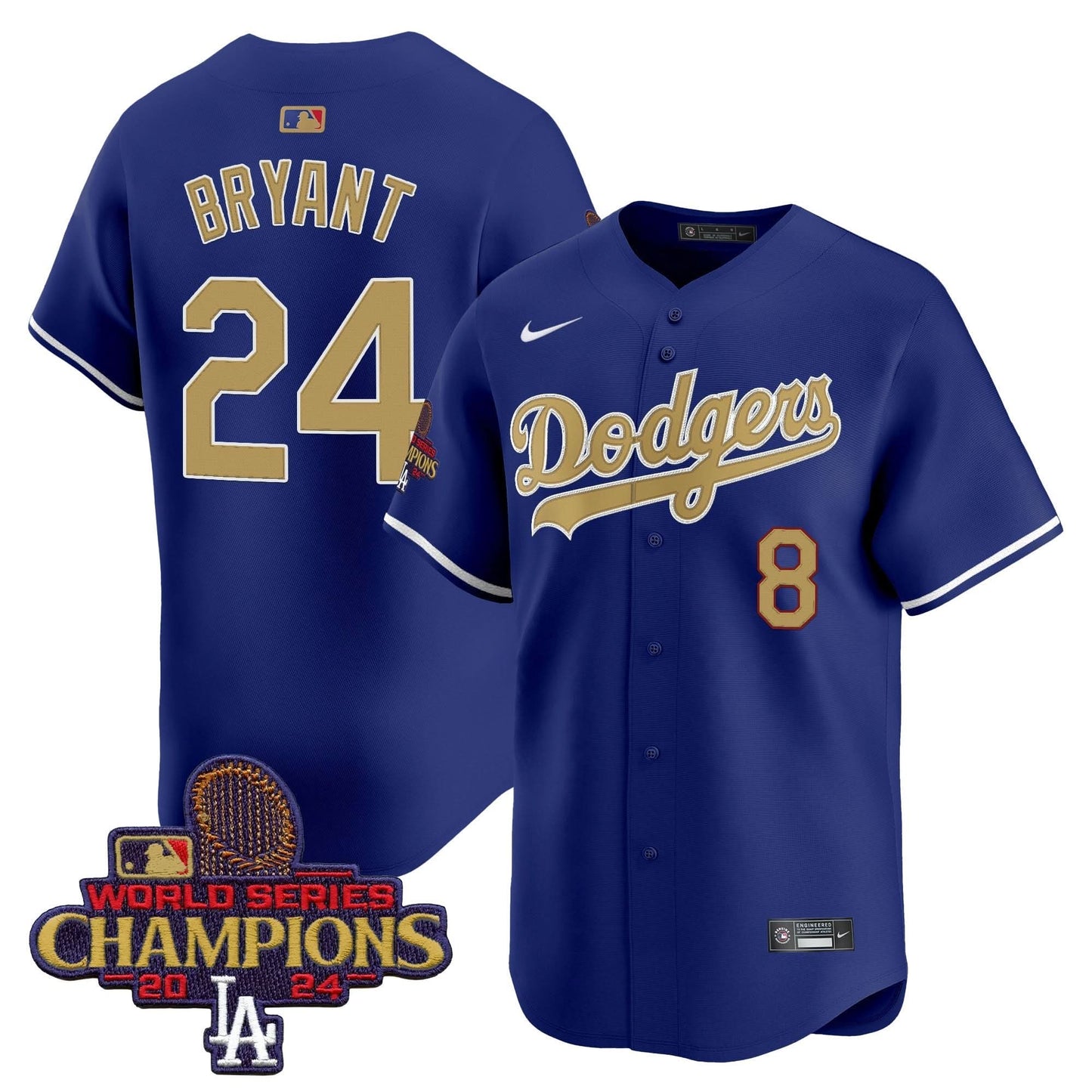 Men's Dodgers 2025 Gold Vapor Premier Limited Jersey - All Stitched