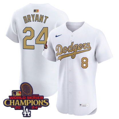 Men's Dodgers 2025 Gold Vapor Premier Elite Jersey - All Stitched
