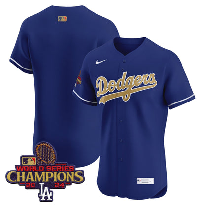 Men's Dodgers 2025 Gold Vapor Premier Elite Jersey - All Stitched