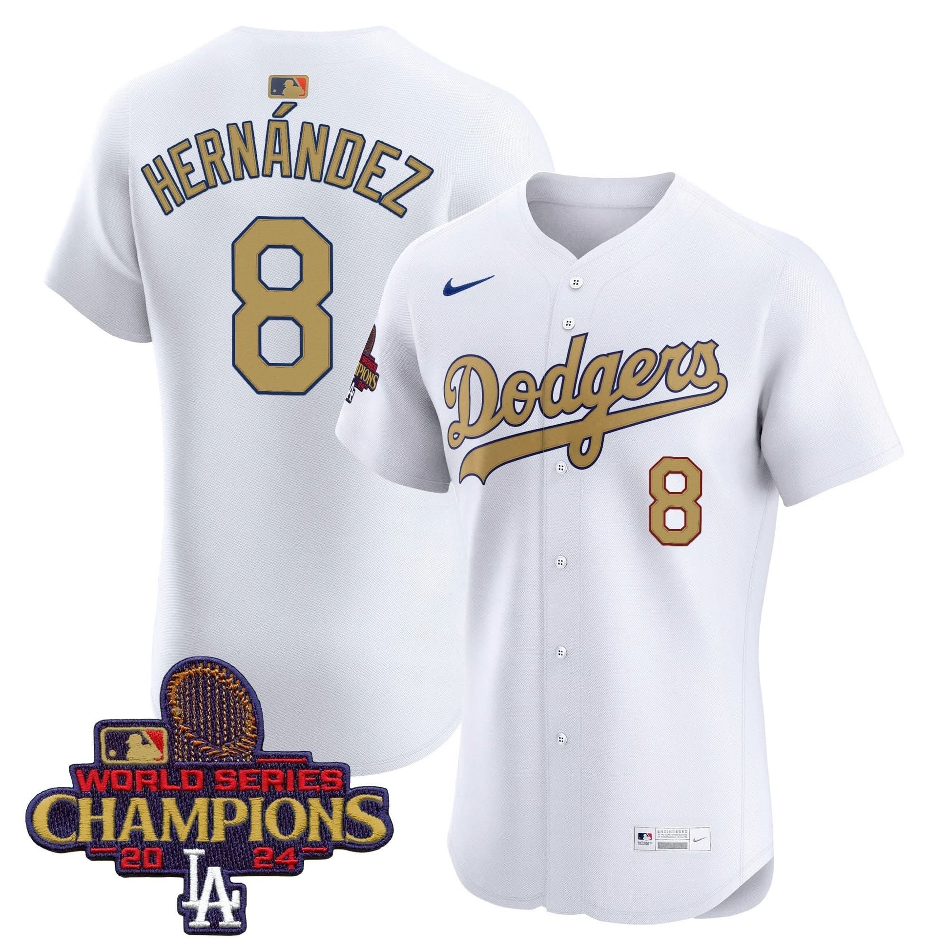 Men's Dodgers 2025 Gold Vapor Premier Elite Jersey - All Stitched