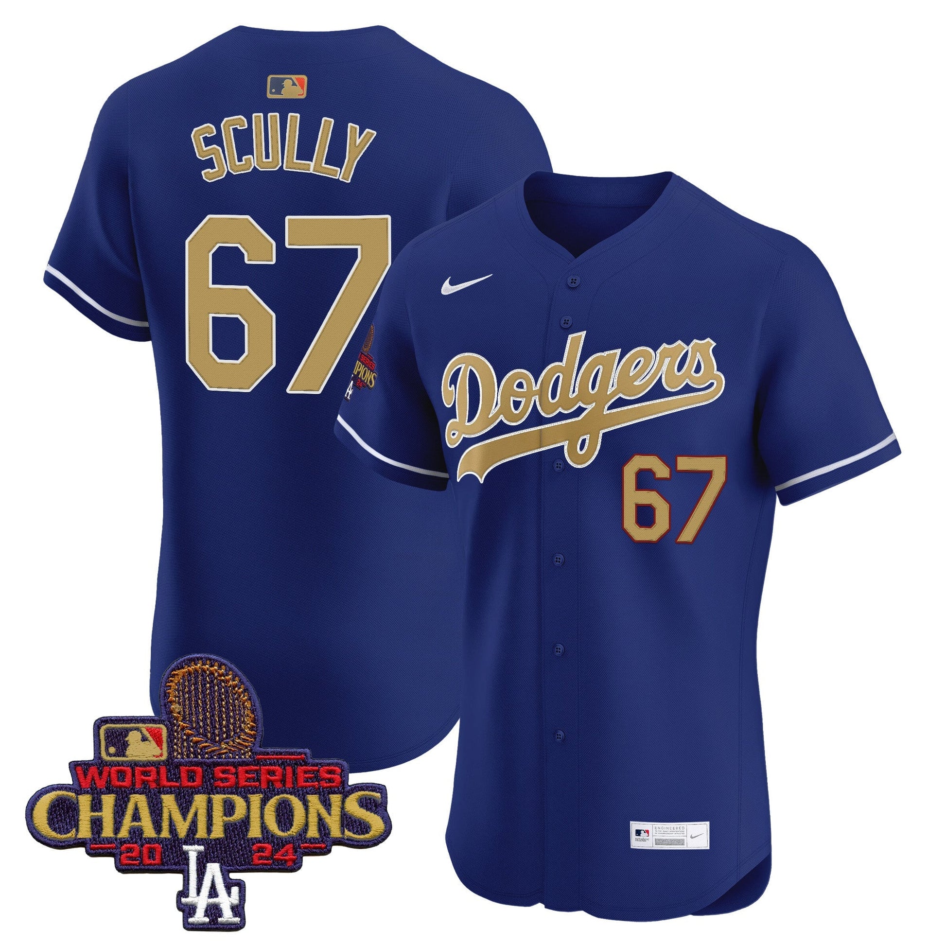 Men's Dodgers 2025 Gold Vapor Premier Elite Jersey - All Stitched