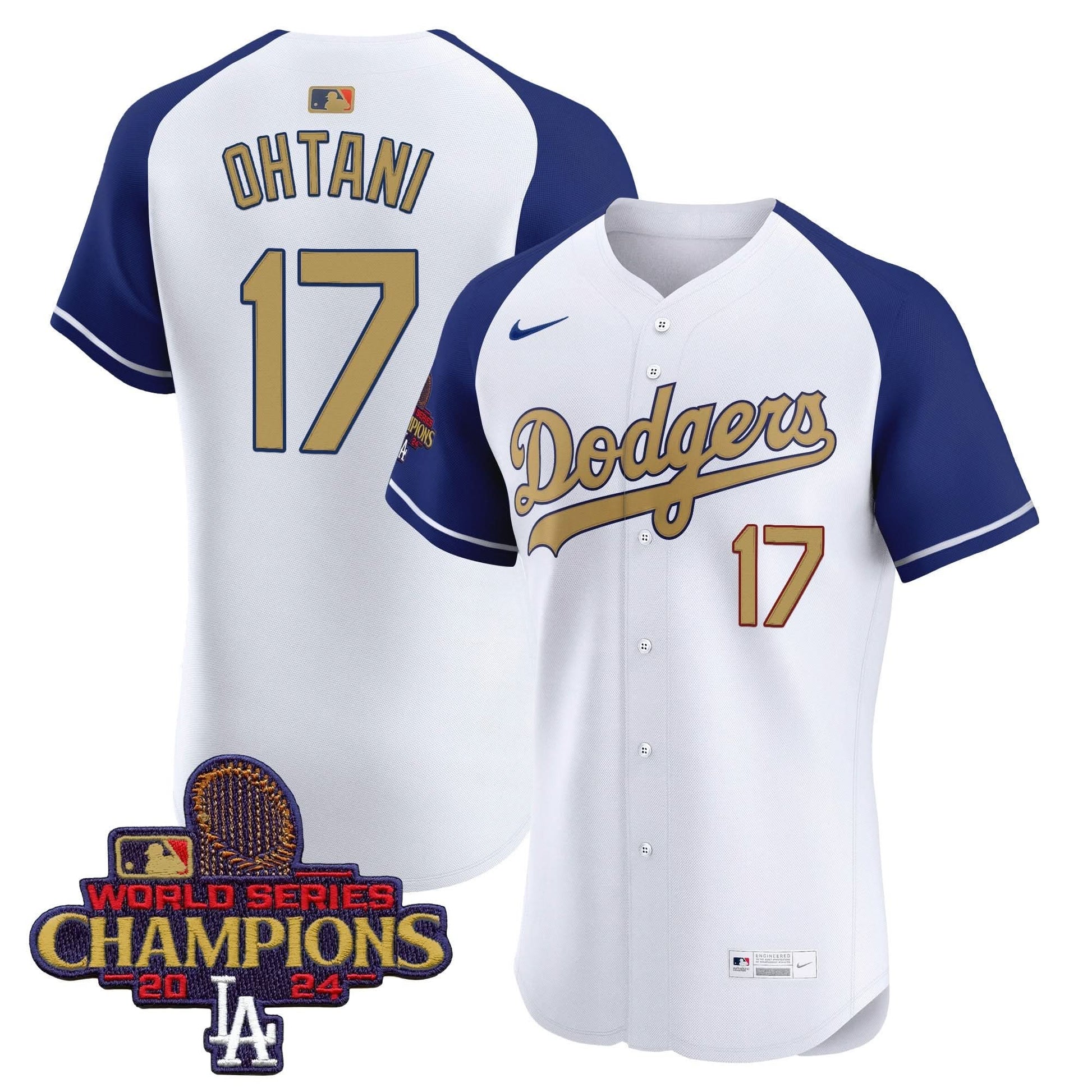 Men's Dodgers 2025 Gold Vapor Premier Elite Jersey - All Stitched
