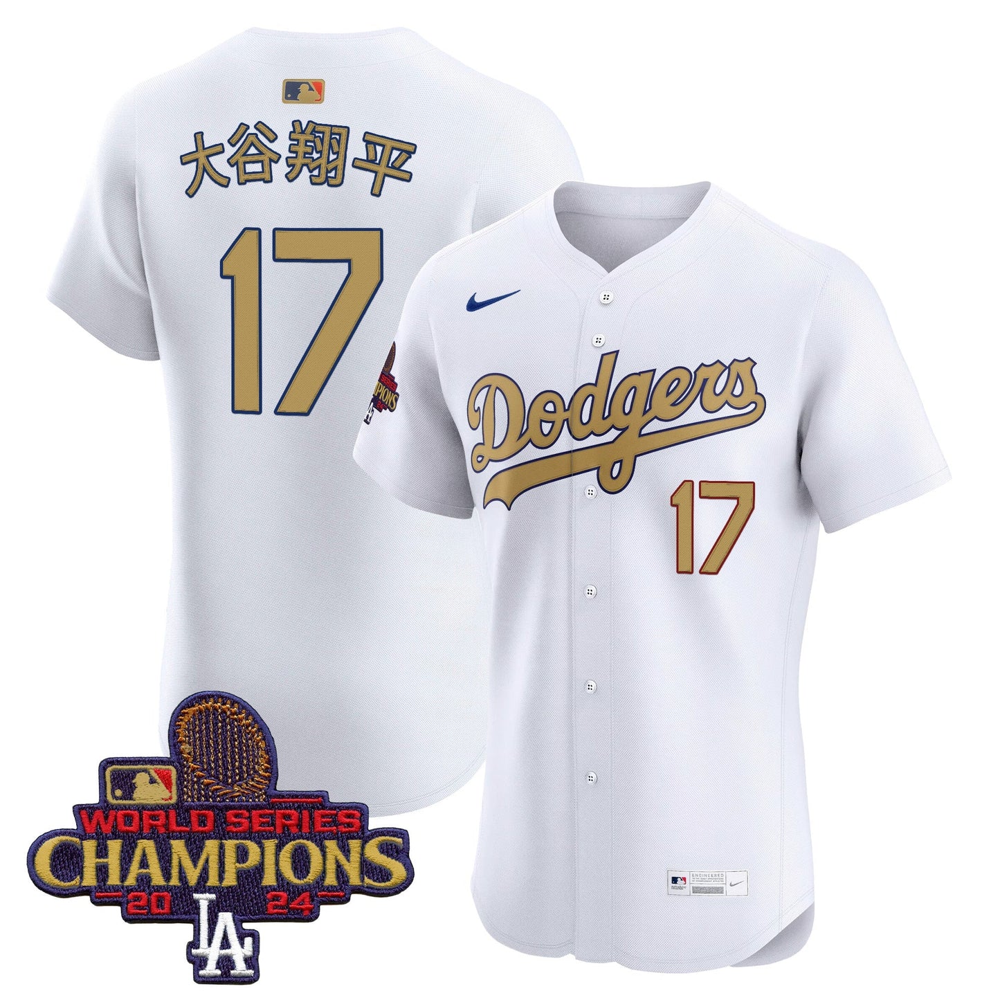 Men's Dodgers 2025 Gold Vapor Premier Elite Jersey - All Stitched