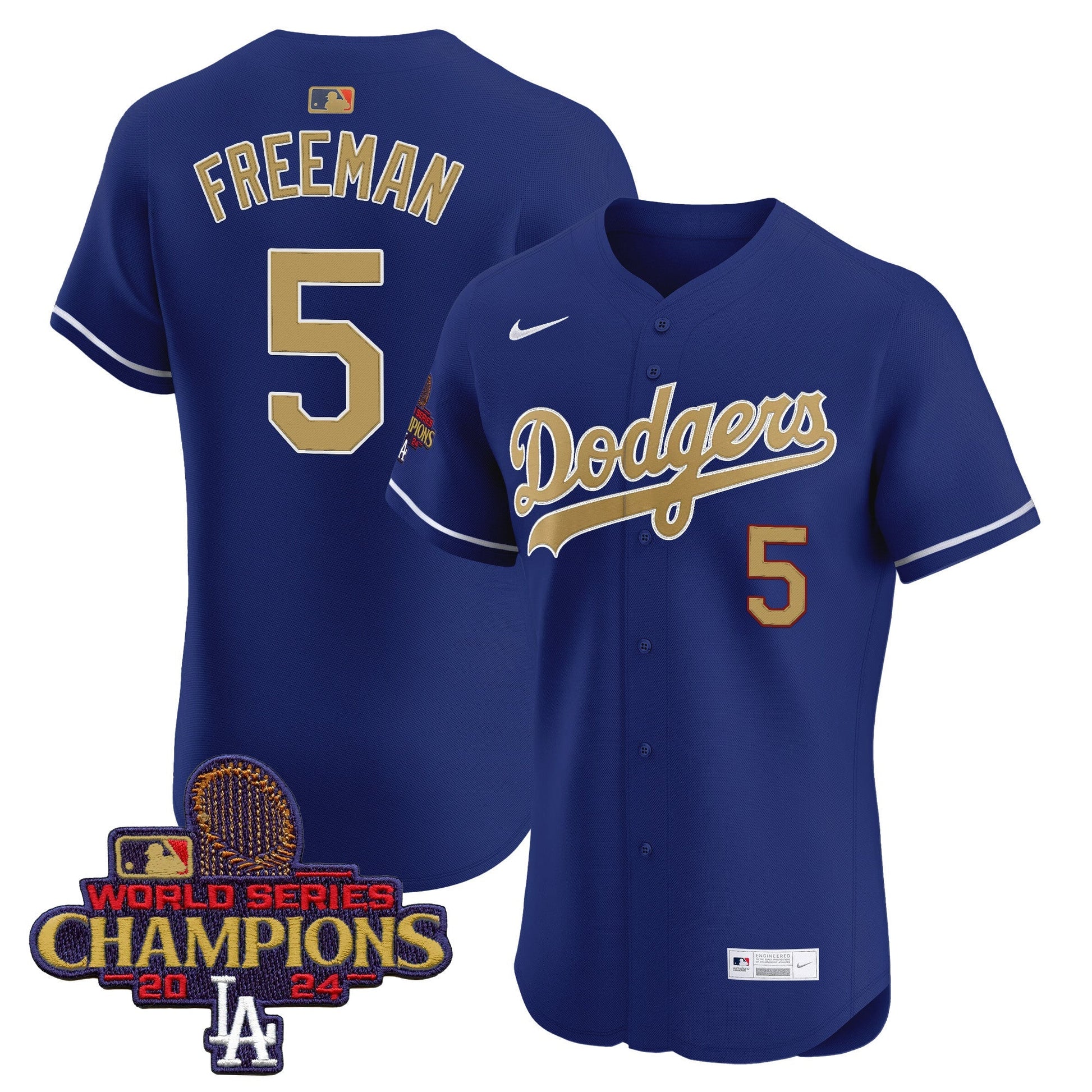 Men's Dodgers 2025 Gold Vapor Premier Elite Jersey - All Stitched