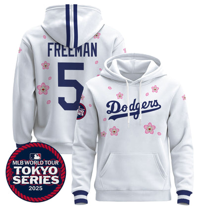 Men's Dodgers Tokyo Series 2025 Pullover Hoodie V2 - Stitched