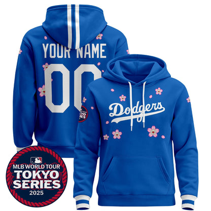 Dodgers Tokyo Series 2025 Custom Pullover Hoodie V2 - Stitched
