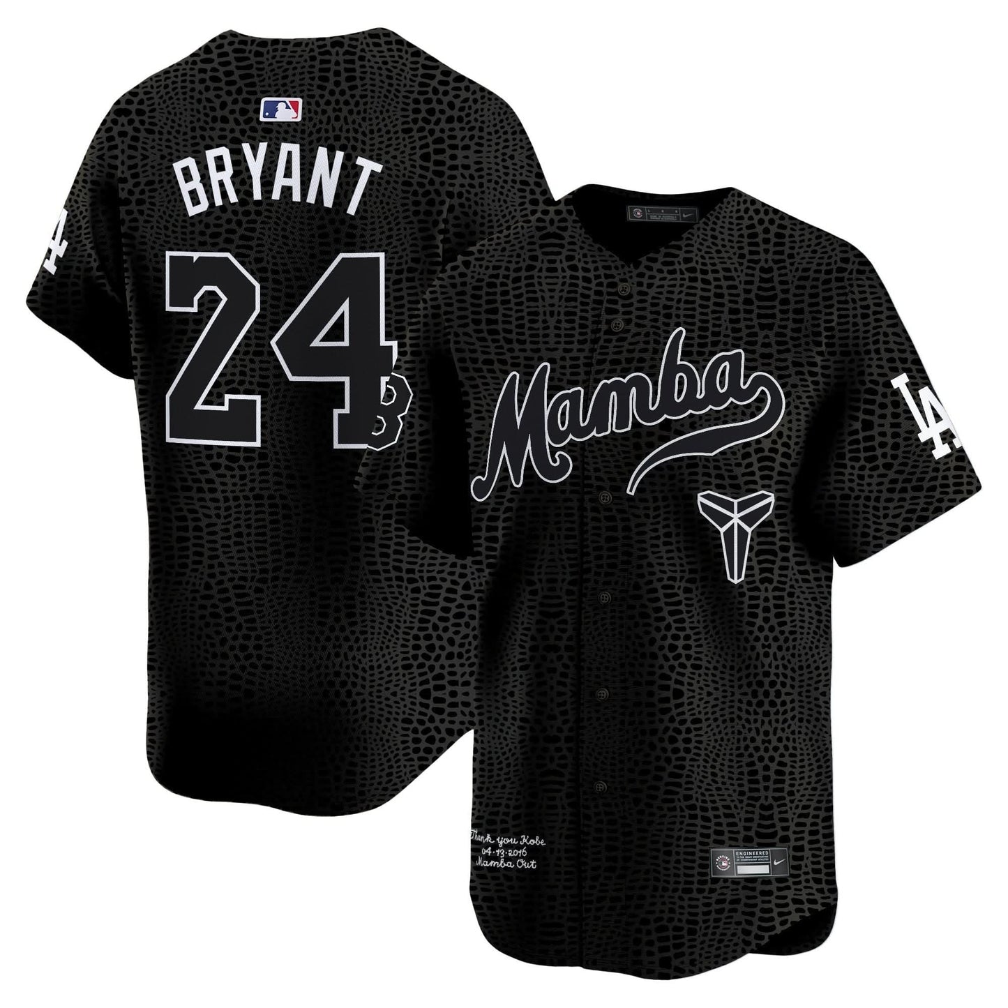 Men's Dodgers Kobe Bryant Mamba Vapor Premier Limited Jersey - All Stitched
