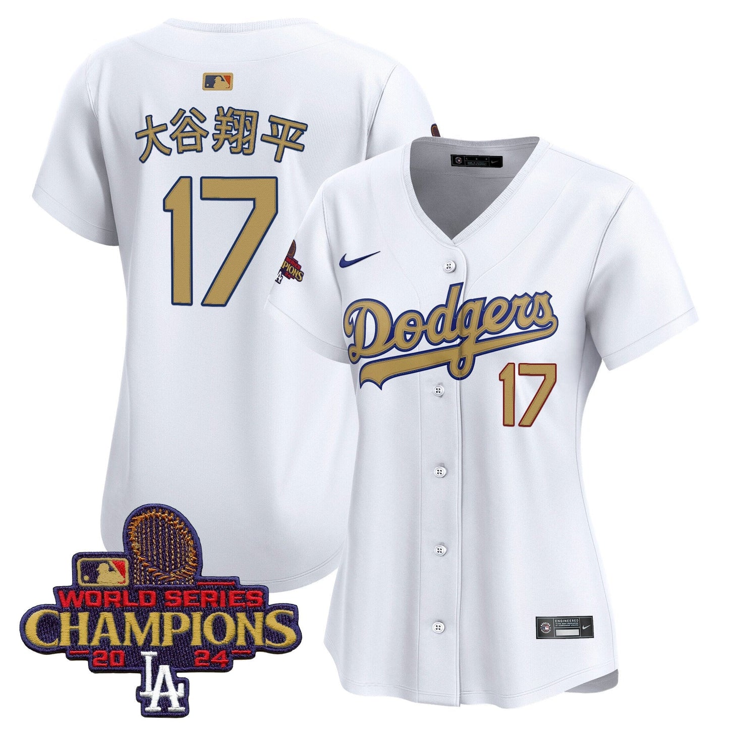 Women's Dodgers 2025 Gold Vapor Premier Limited Jersey - All Stitched