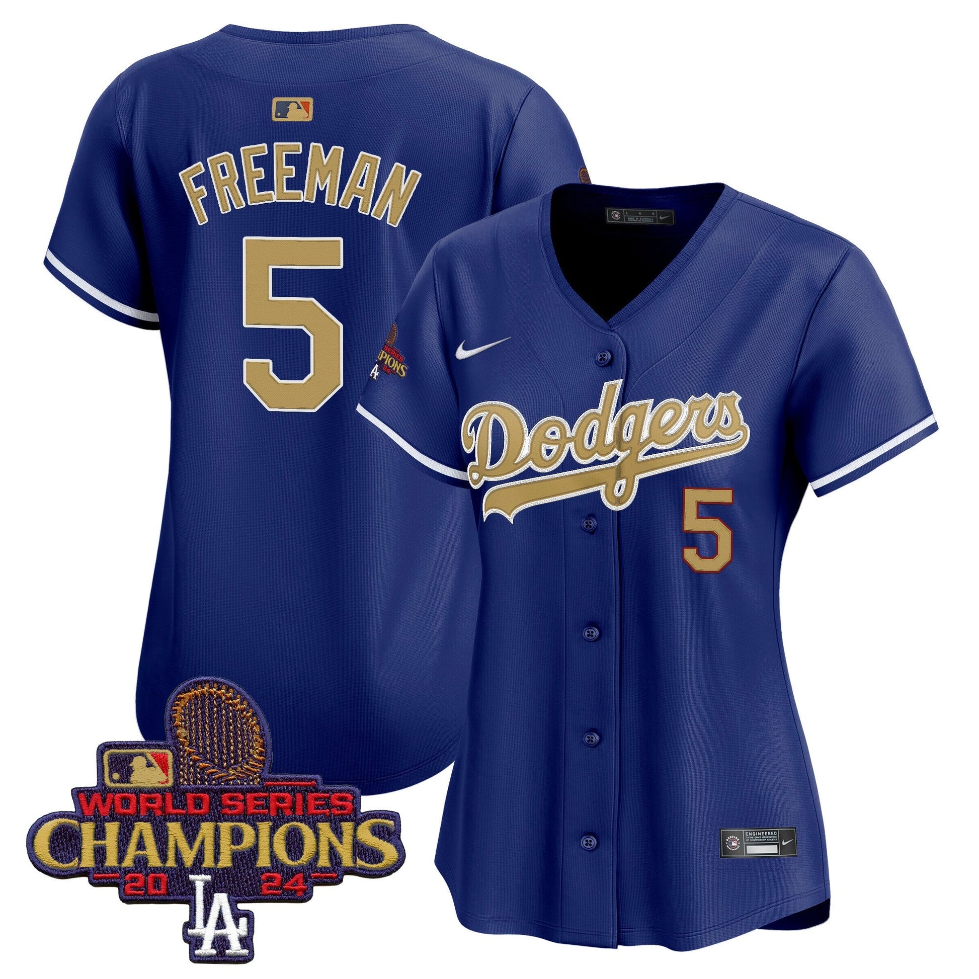 Women's Dodgers 2025 Gold Vapor Premier Limited Jersey - All Stitched