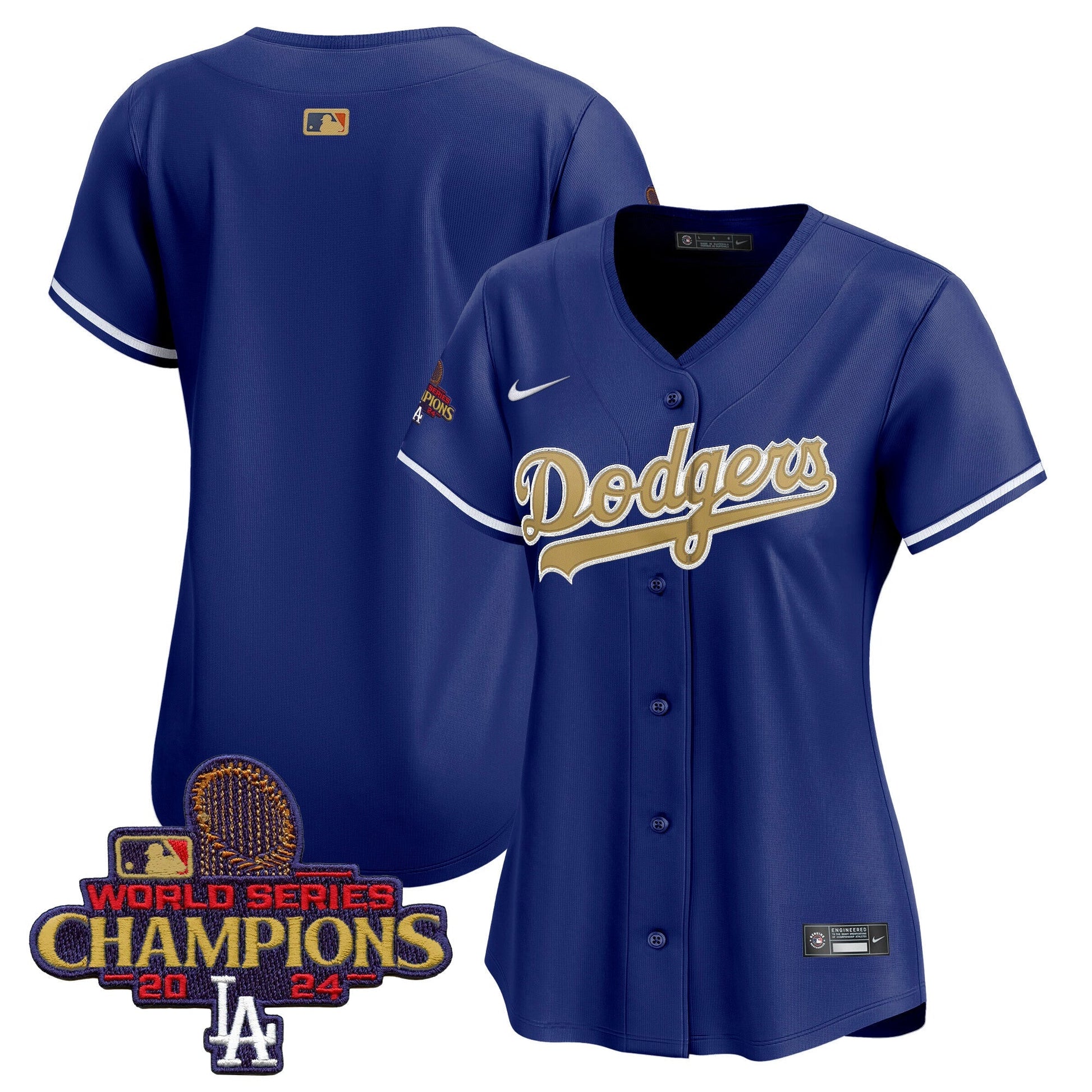 Women's Dodgers 2025 Gold Vapor Premier Limited Jersey - All Stitched