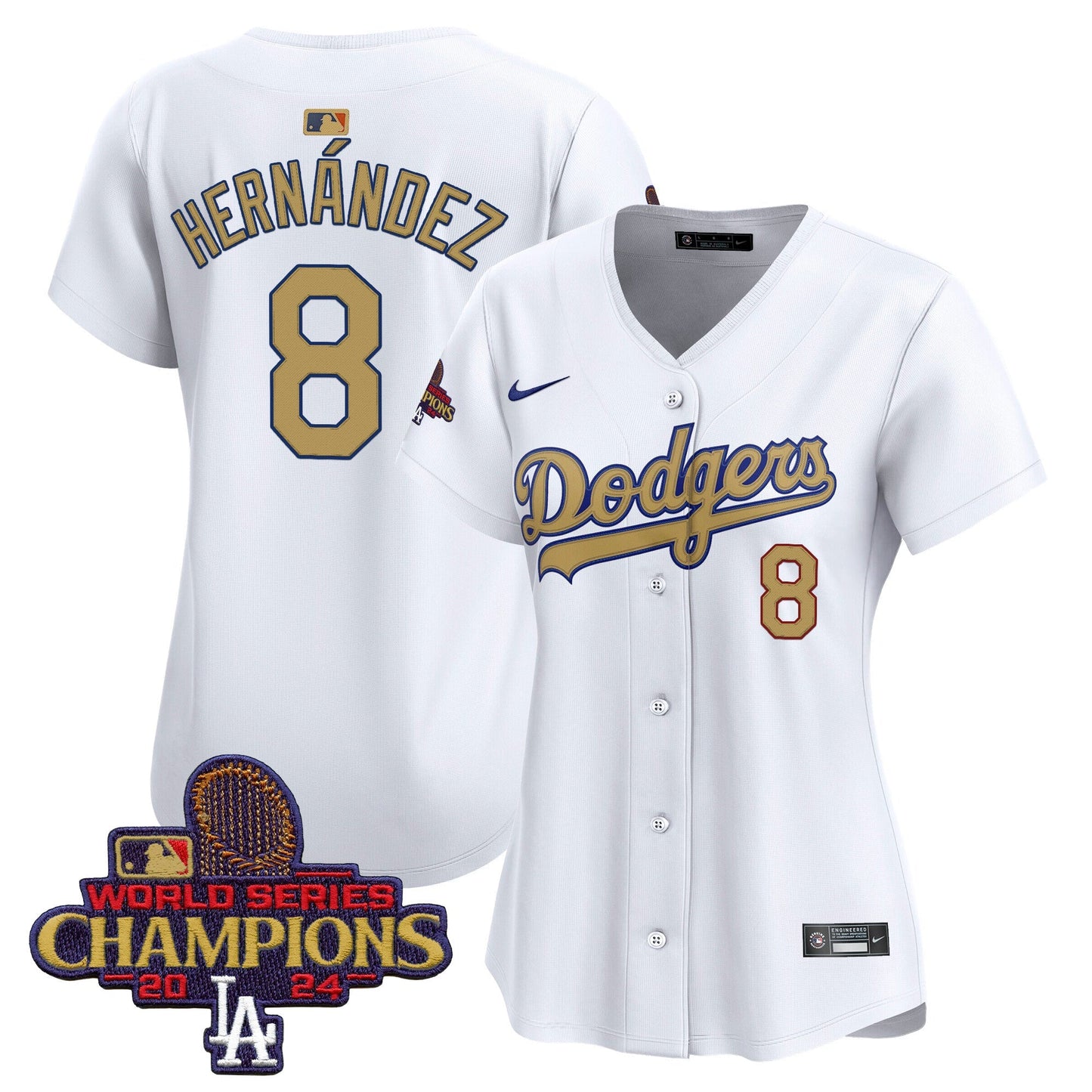 Women's Dodgers 2025 Gold Vapor Premier Limited Jersey - All Stitched