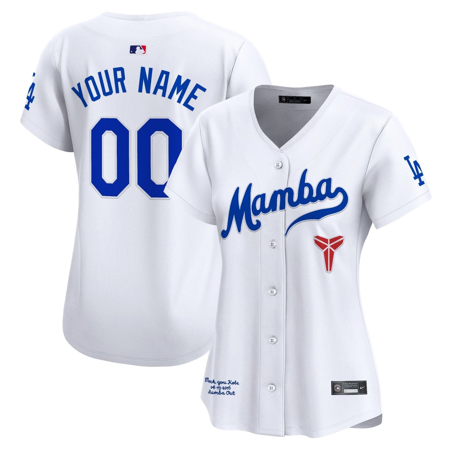 Dodgers Kobe Bryant Mamba Vapor Premier Limited Custom Jersey - All Stitched
