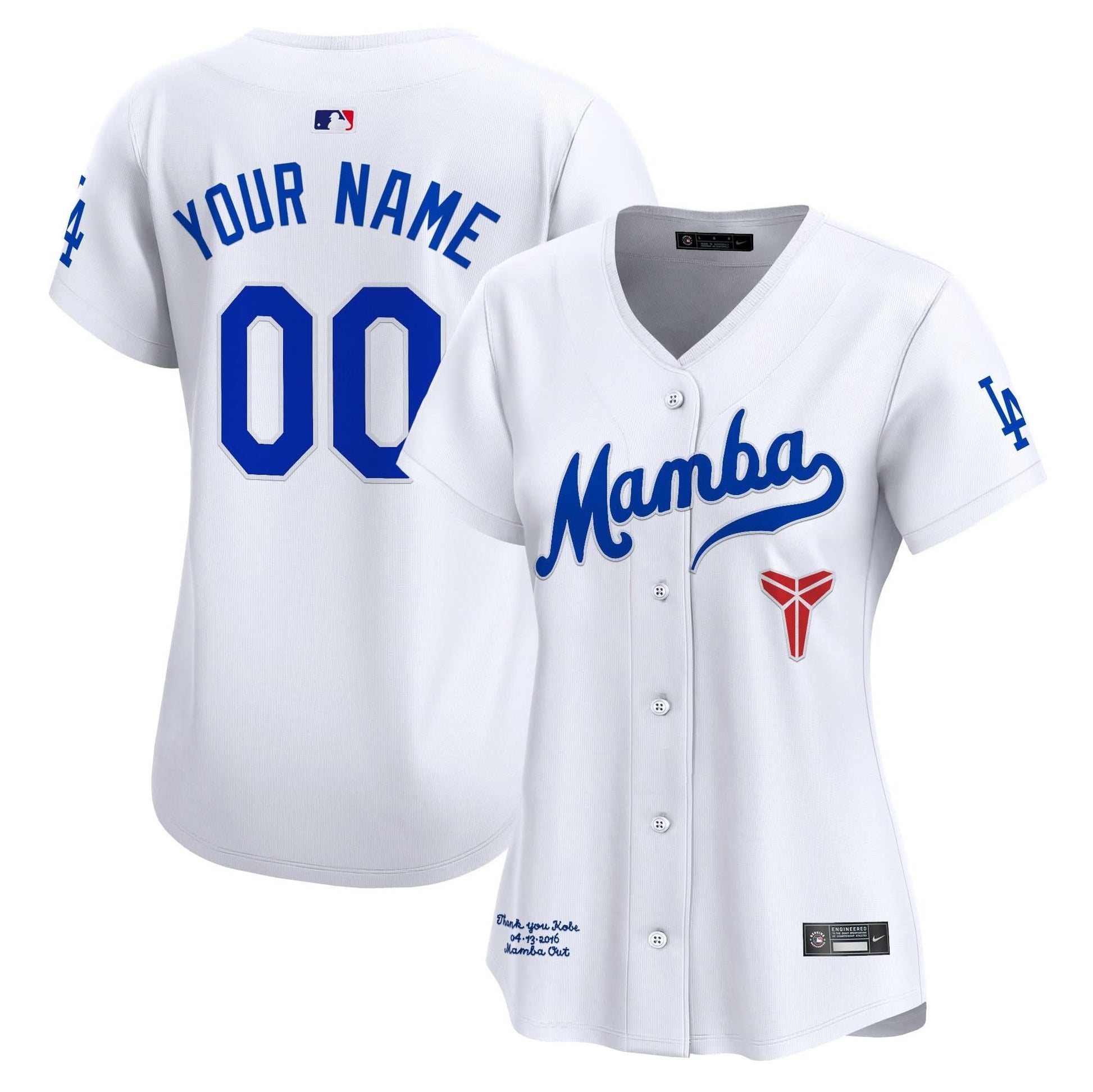 Dodgers Kobe Bryant Mamba Vapor Premier Limited Custom Jersey - All Stitched