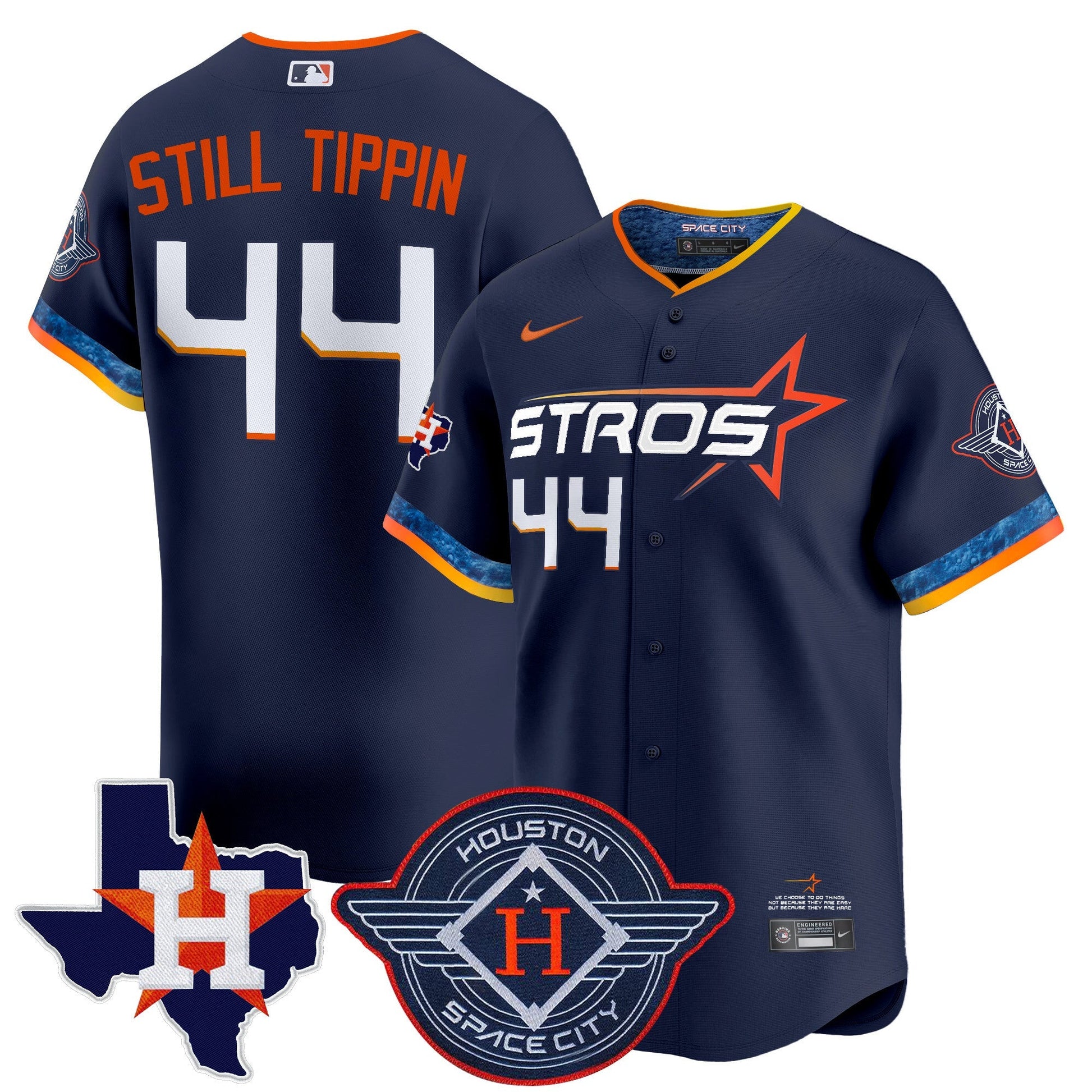 Men's Houston Astros 2025 City Connect Texas Patch Vapor Premier Limited Jersey - All Stitched