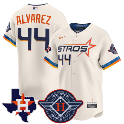 Men's Houston Astros 2025 City Connect Texas Patch Vapor Premier Limited Jersey - All Stitched