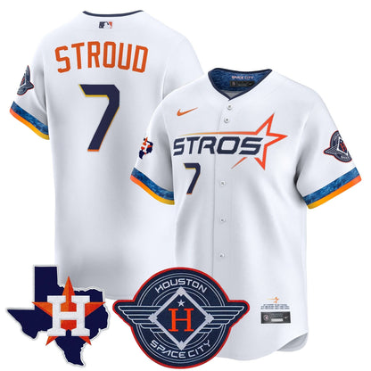 Men's Houston Astros 2025 City Connect Texas Patch Vapor Premier Limited Jersey - All Stitched
