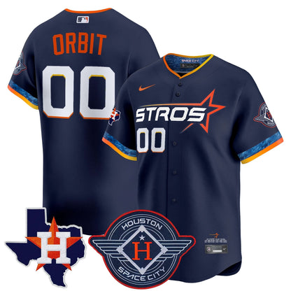Men's Houston Astros 2025 City Connect Texas Patch Vapor Premier Limited Jersey - All Stitched