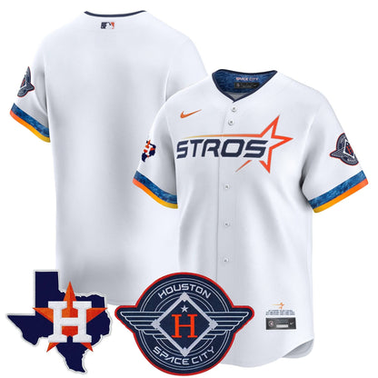 Men's Houston Astros 2025 City Connect Texas Patch Vapor Premier Limited Jersey - All Stitched
