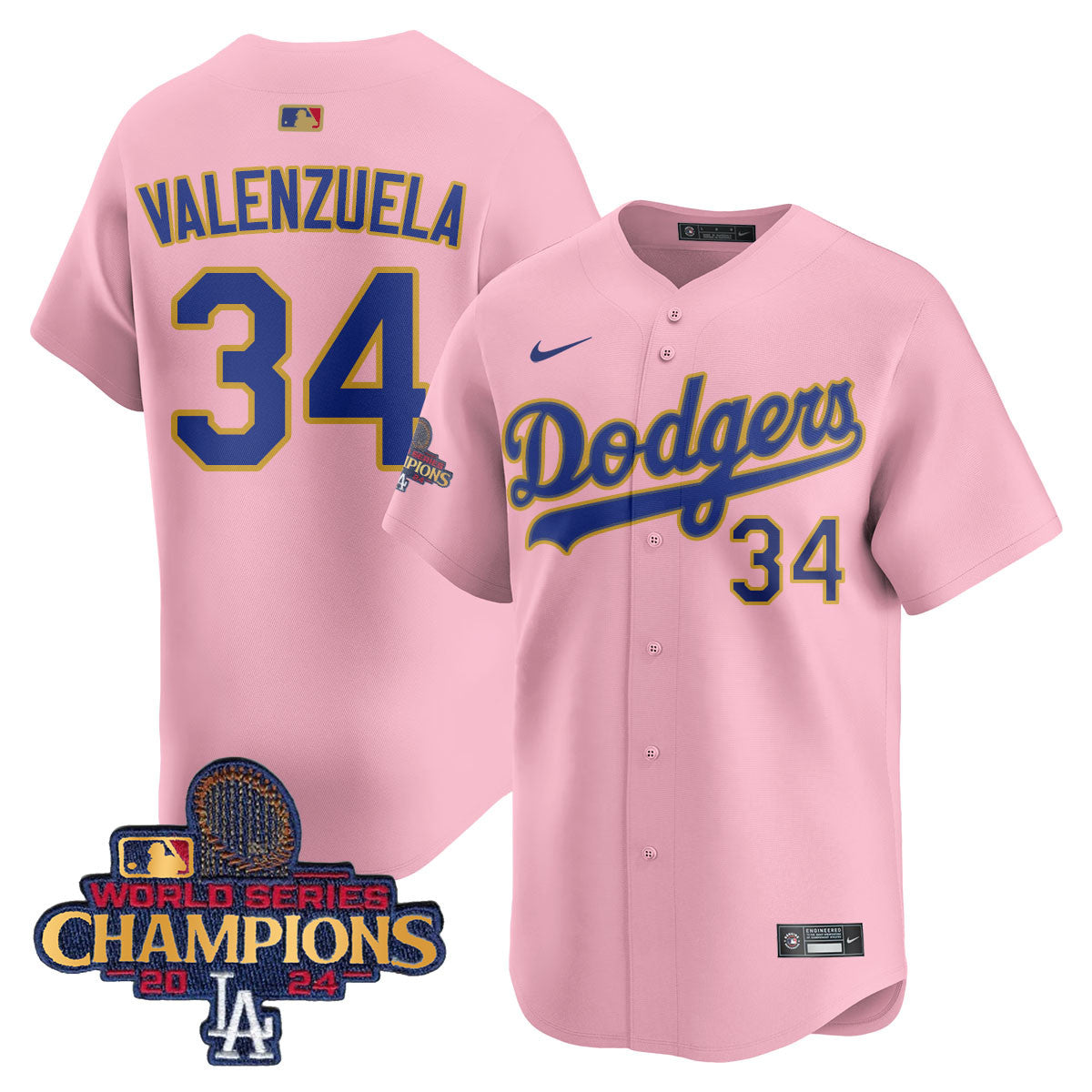 Men's Los Angeles Dodgers Gold 2025 Jersey - All Stitched